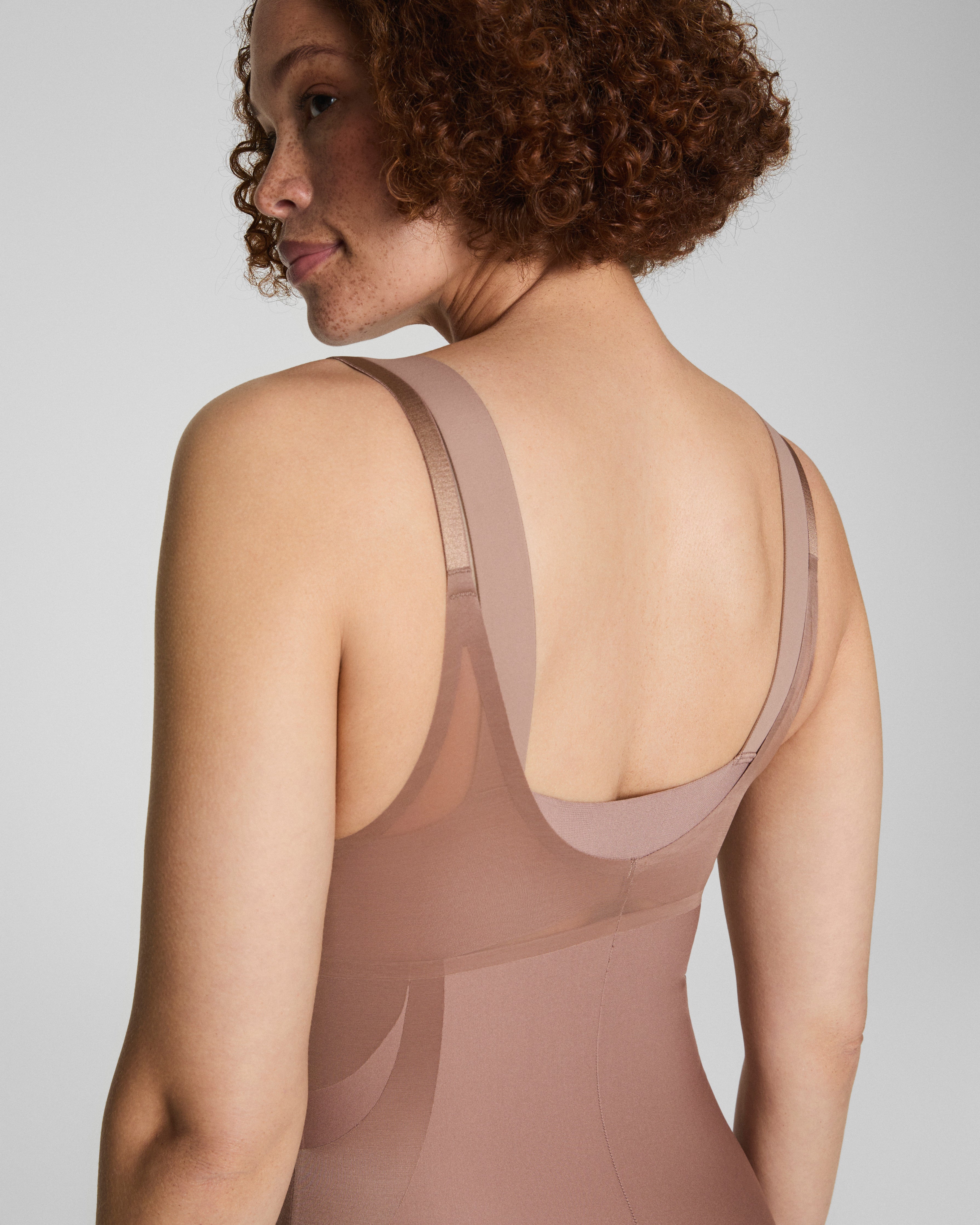SPANXsupersculpt™ Transform Open-Bust Mid-Thigh Bodysuit  Cafe Au Lait