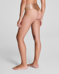 SPANXshape™ LuxeShine Thong  Cafe Au Lait Shimmer