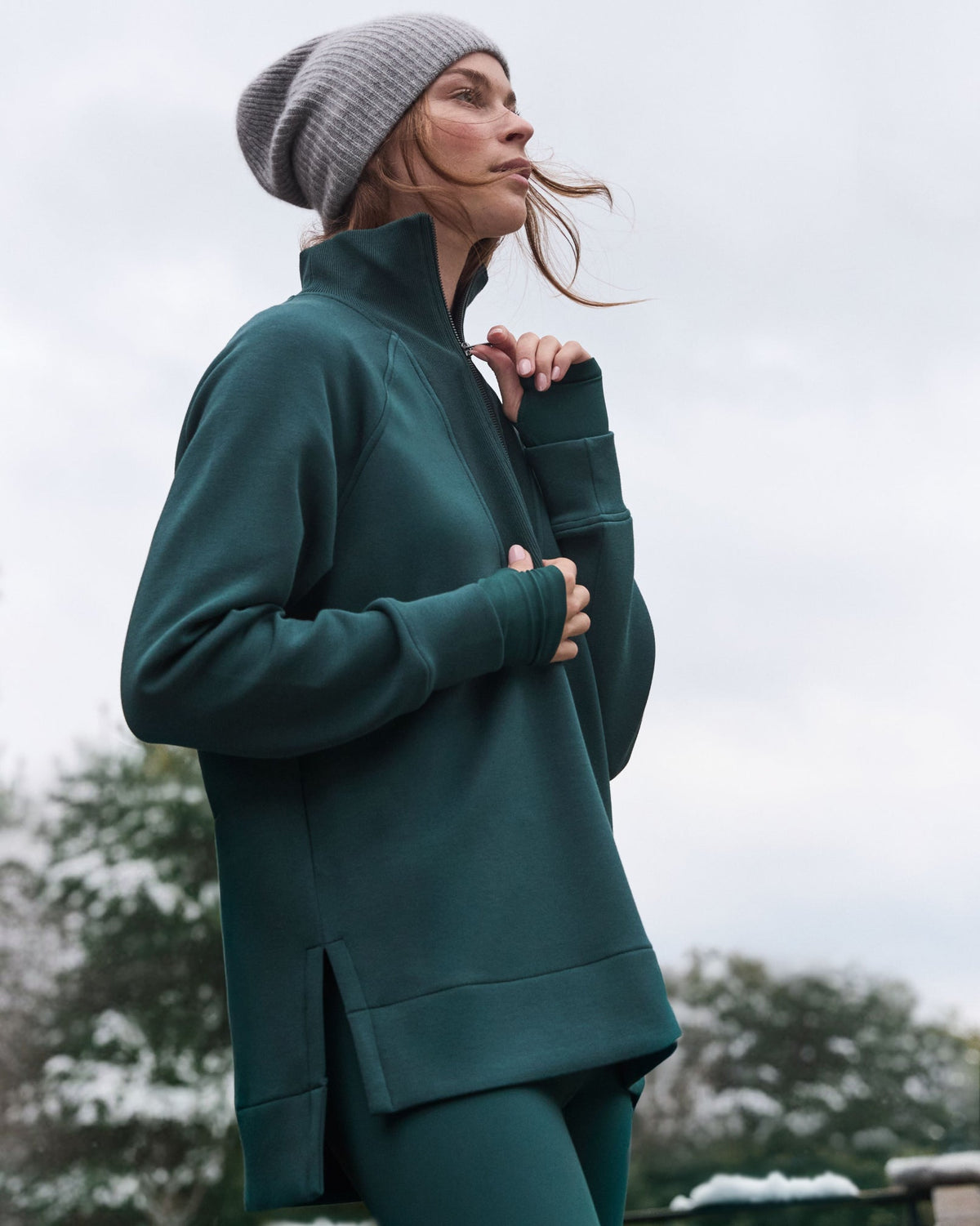 SPANX AirEssentials® Brushed Half Zip Tunic  Meridian