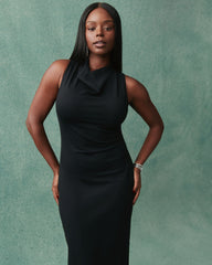 SPANX® Ponte Sleeveless Midi Dress  Classic Black