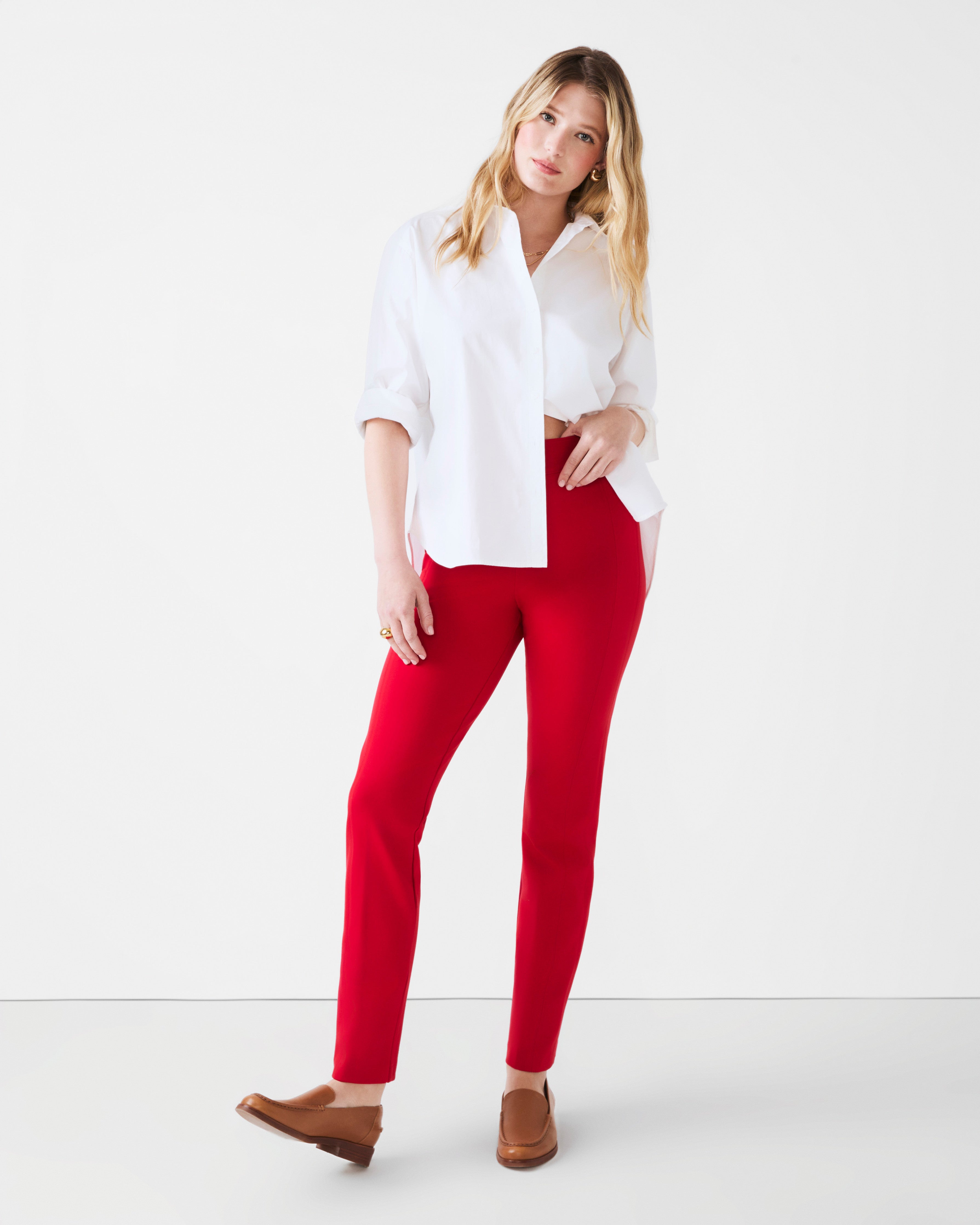SPANXsupersmooth™ PerfectFit Ponte Slim Straight Pant  Spanx True Red