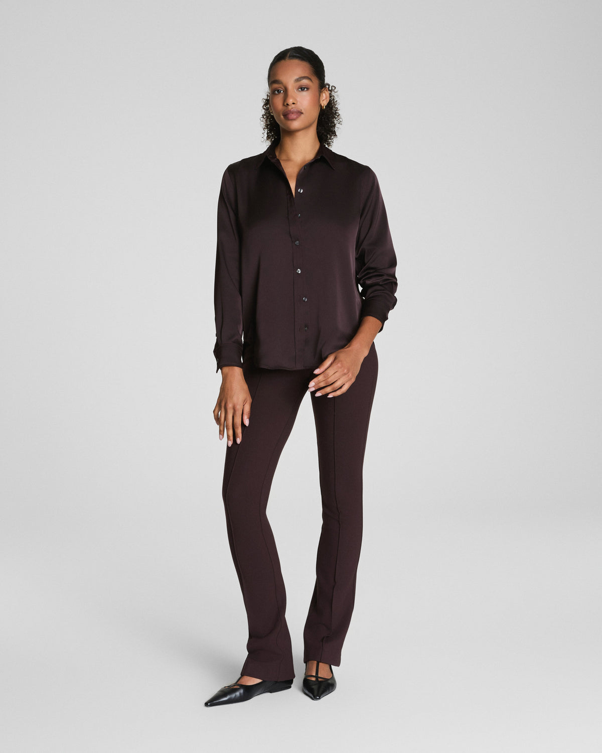 SPANXsupersmooth™ PerfectFit Ponte Micro Flare Pant  Truffle Brown