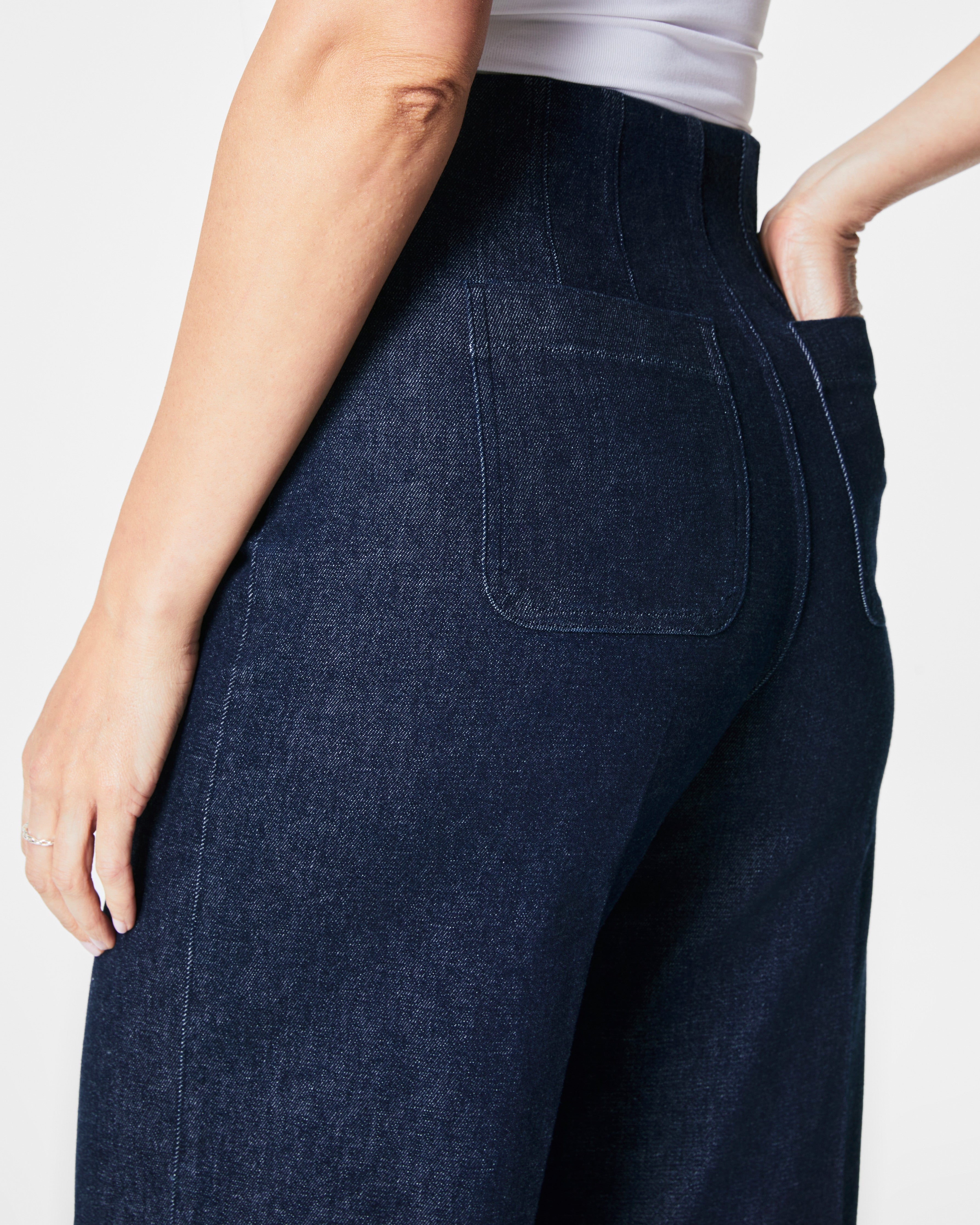 SPANXshape™ Original EveryWear Zero Waistband Cropped Wide Leg Jeans  Raw Indigo