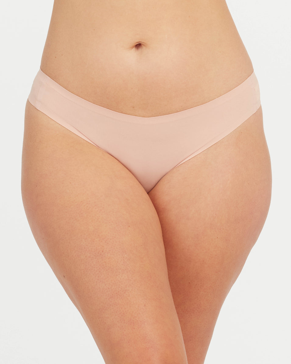 SPANXsmooth™ Fit-To-You Thong 3-Pack Box  Very Black/Naked 2.0/Vintage Rose