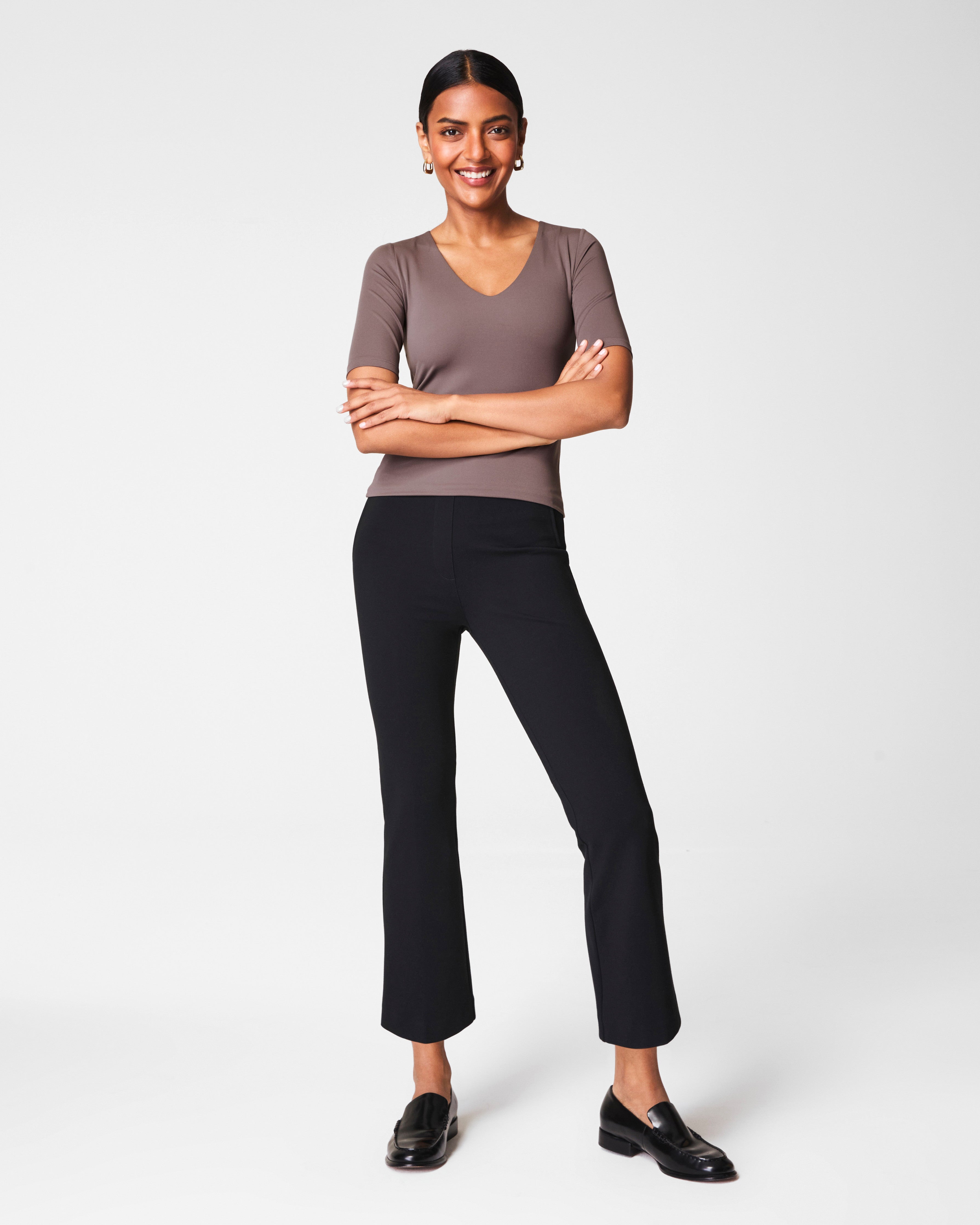 SPANXsmooth™ Jersey V-Neck Tee  Smoke