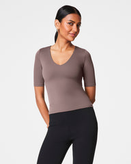 SPANXsmooth™ Jersey V-Neck Tee  Smoke