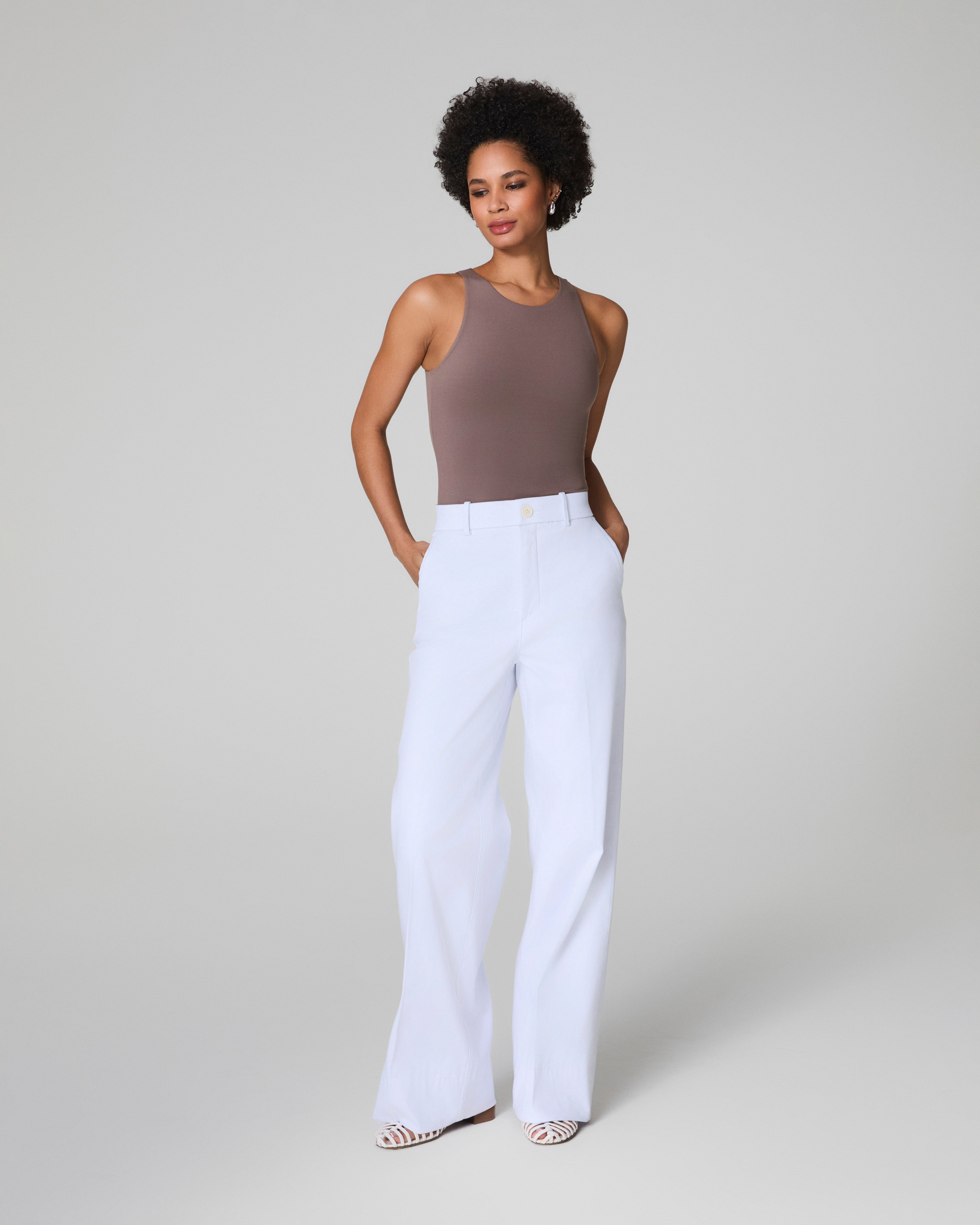 SPANXsmooth™ Jersey High Neck Tank  Smoke