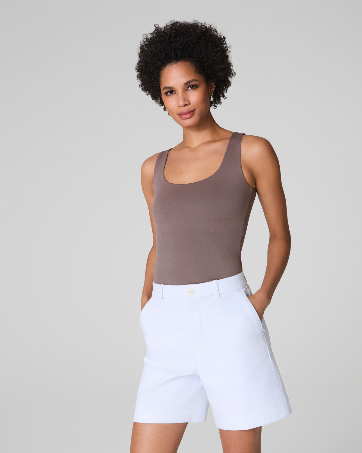 SPANXsmooth™ Jersey Scoop Neck Tank  Smoke