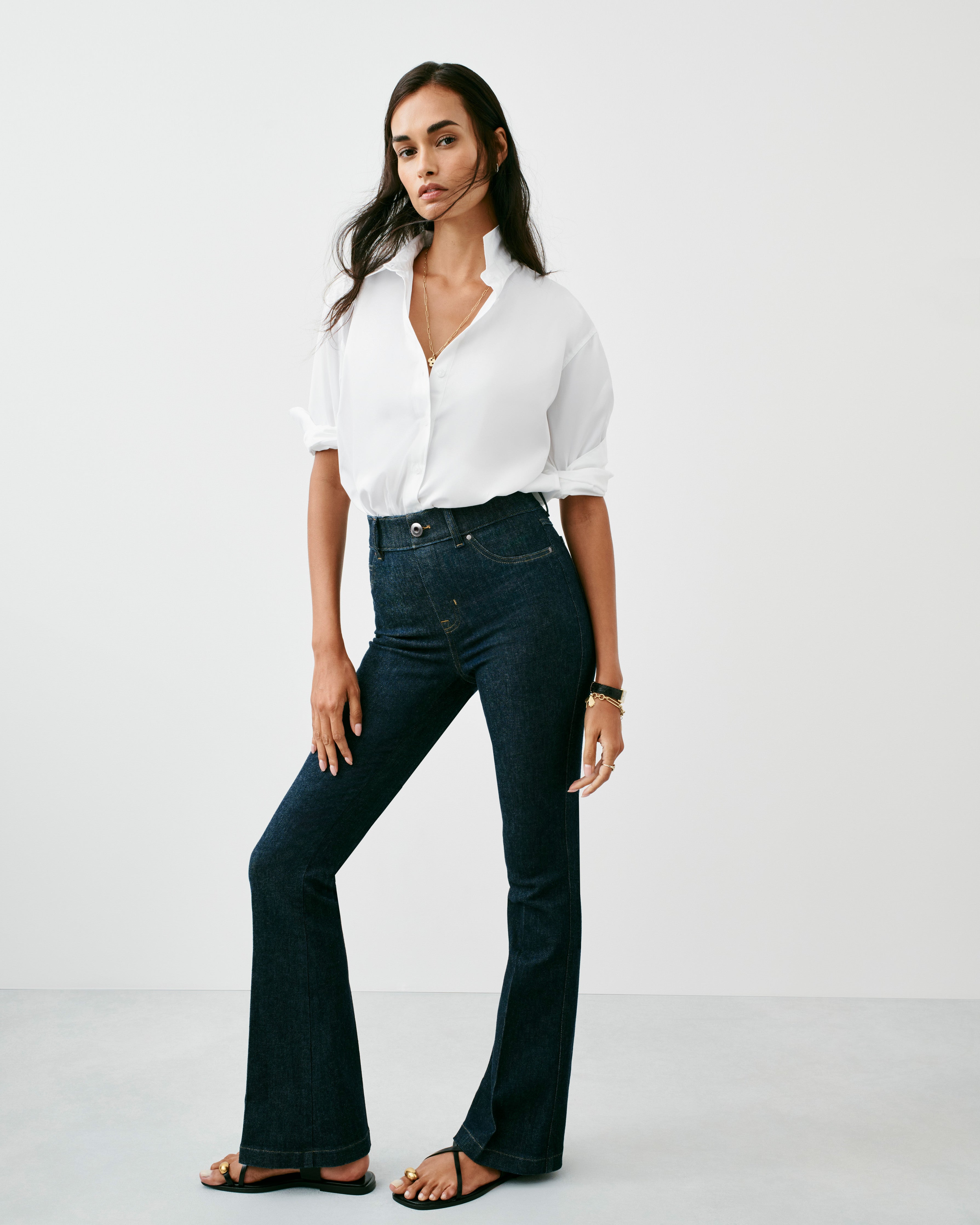SPANXshape™ Original EveryWear Flare Jeans  Raw Indigo