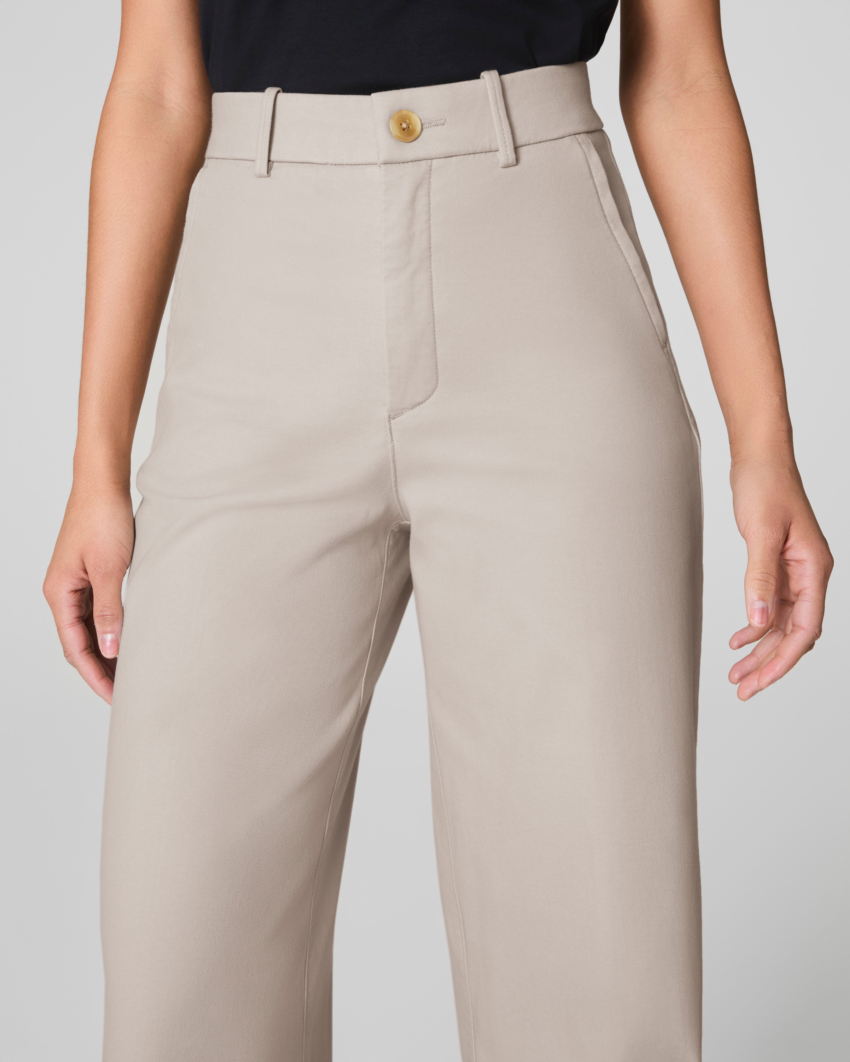 SPANXsupersmooth™ Stretch Twill Wide Leg Pant  Bone