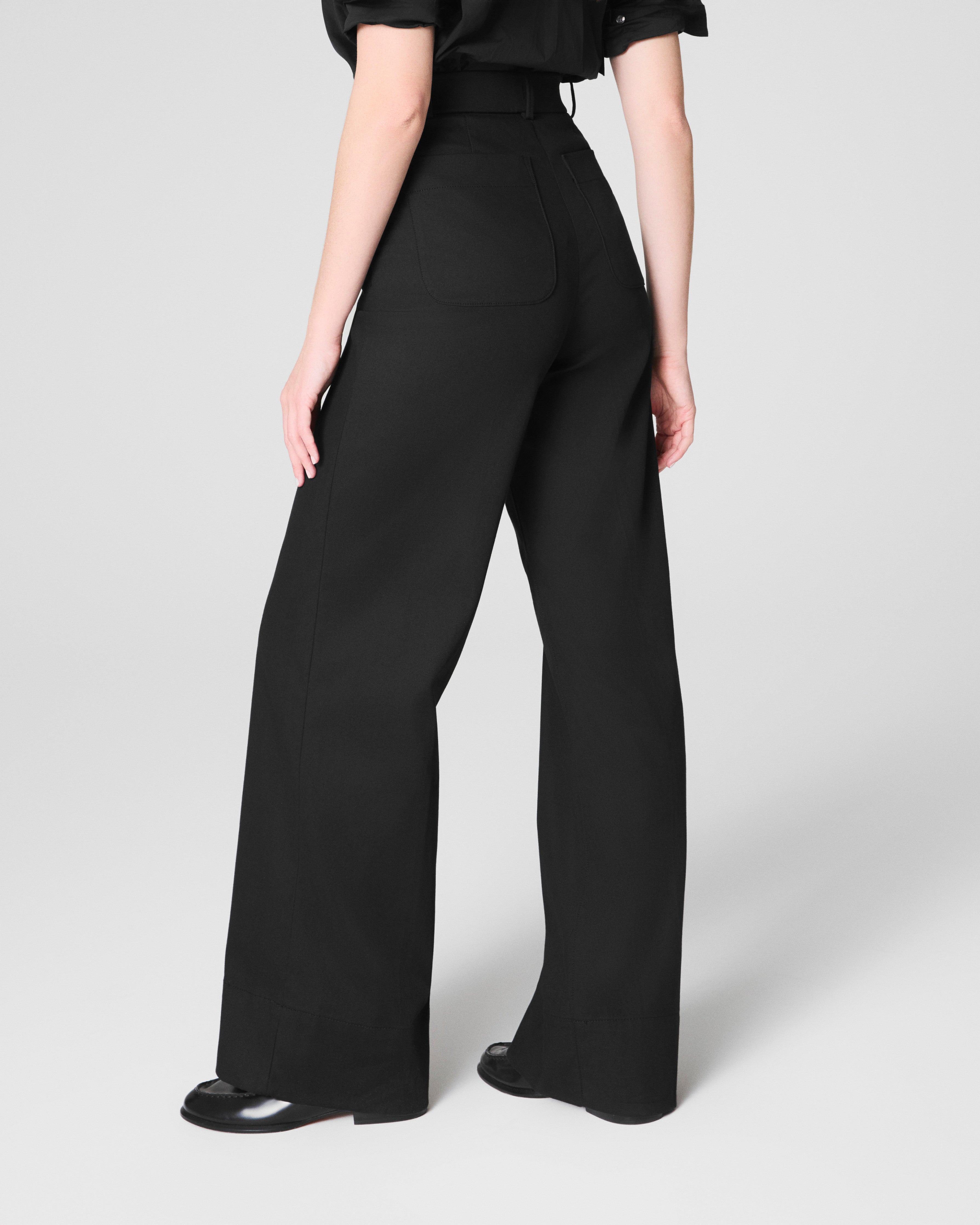 SPANXsupersmooth™ Stretch Twill Wide Leg Pant  Classic Black