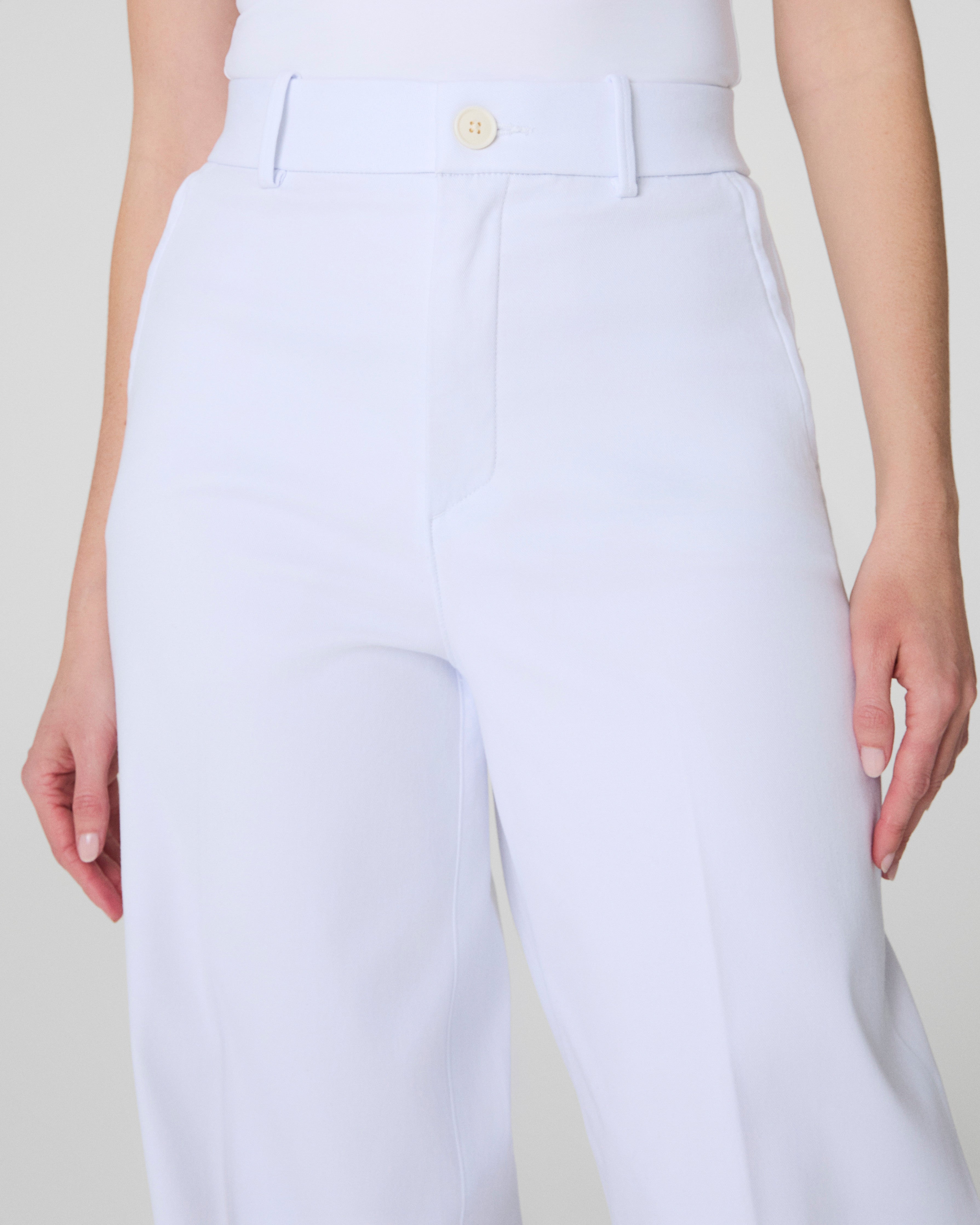 SPANXsupersmooth™ Stretch Twill Wide Leg Pant  Classic White
