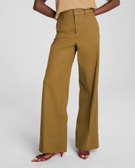 SPANXsupersmooth™ Stretch Twill Wide Leg Pant  Flax