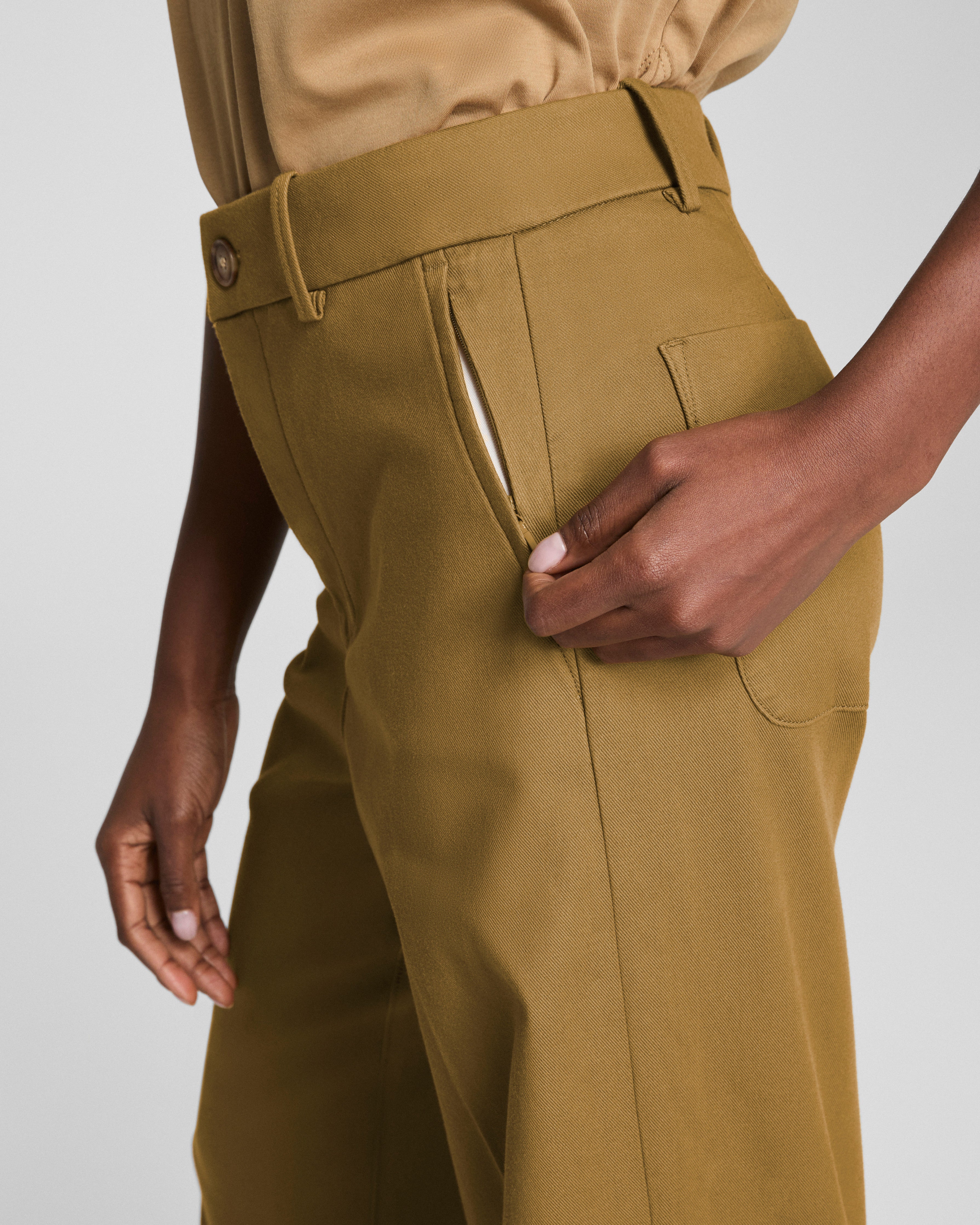 SPANXsupersmooth™ Stretch Twill Wide Leg Pant  Flax