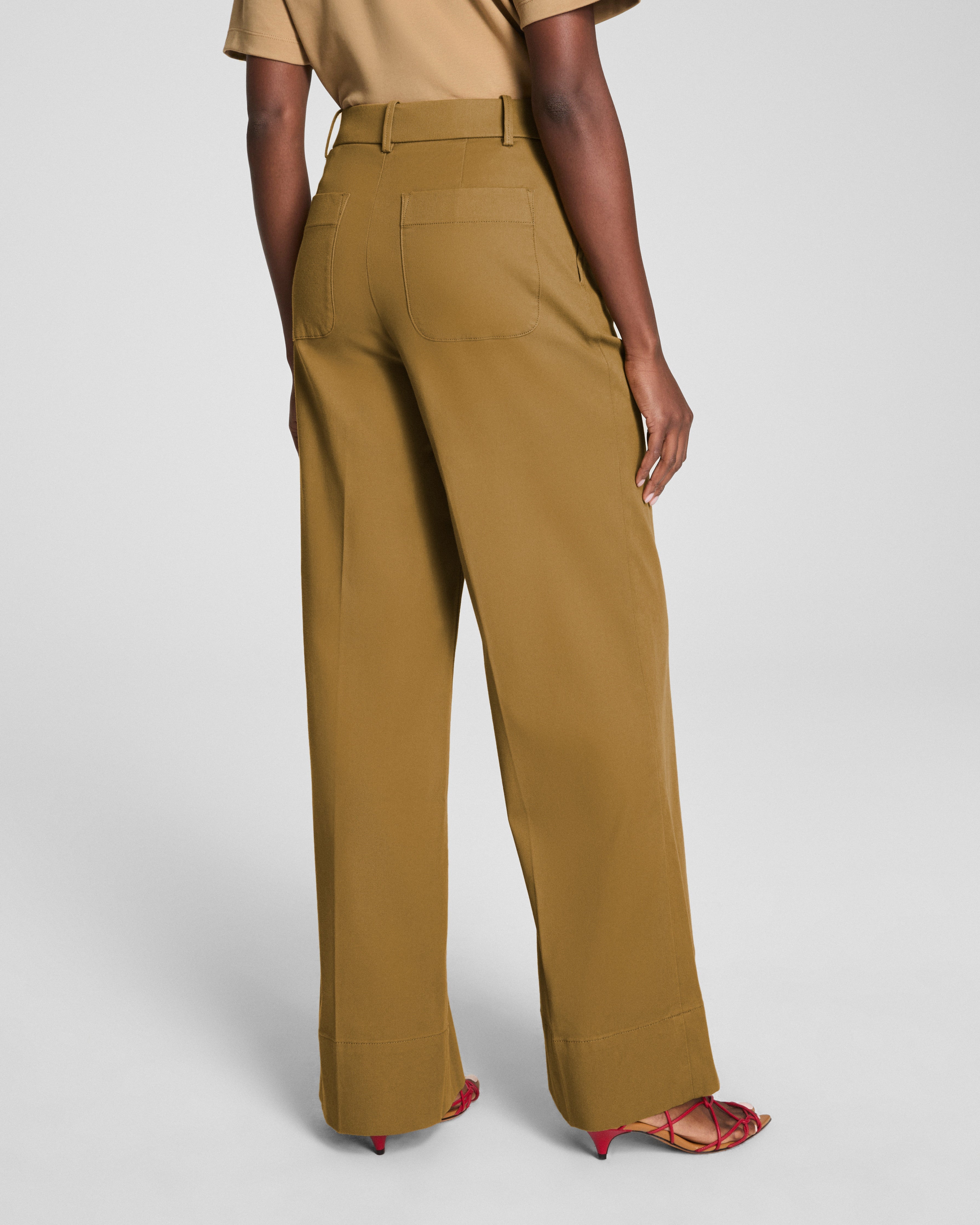 SPANXsupersmooth™ Stretch Twill Wide Leg Pant  Flax