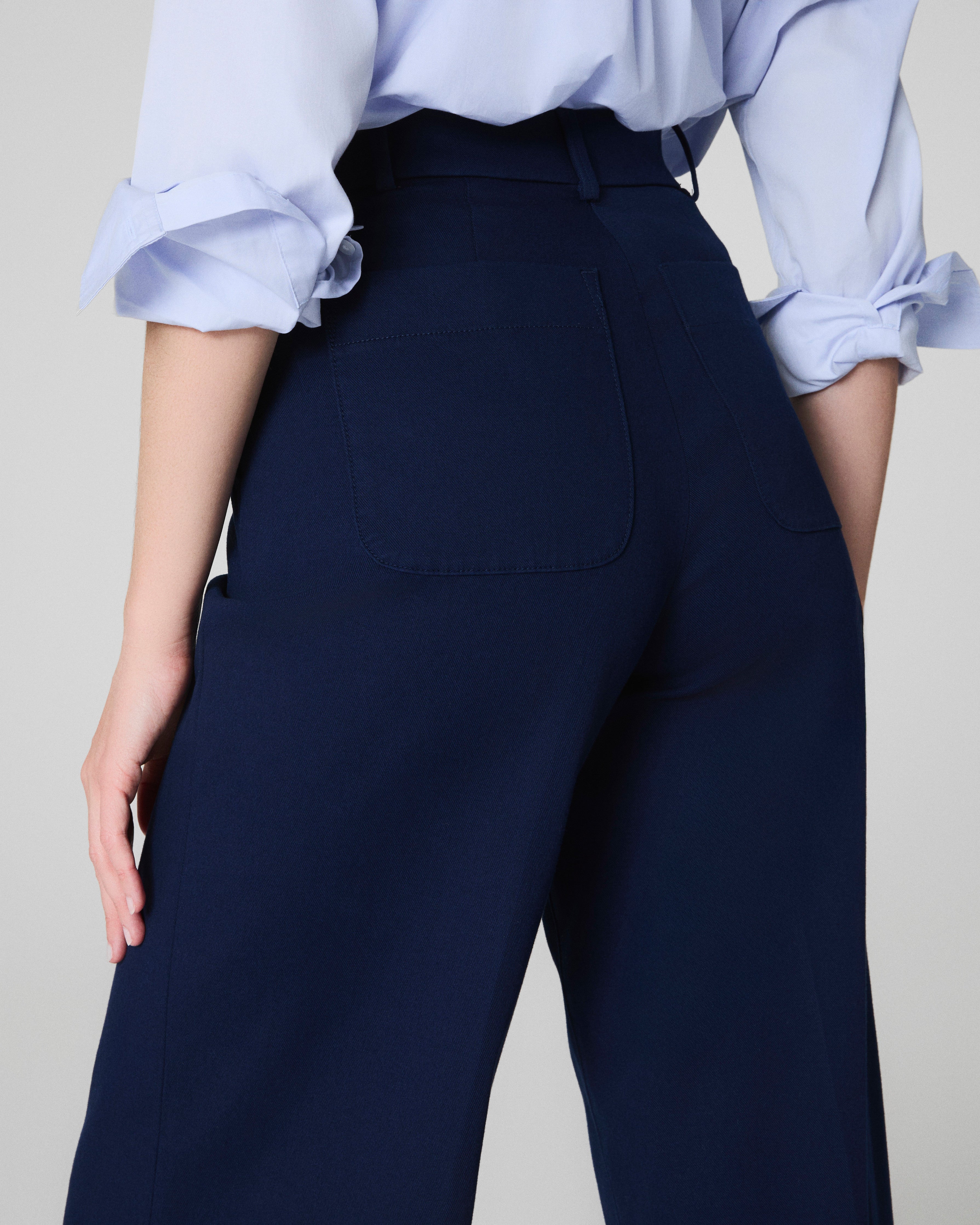 SPANXsupersmooth™ Stretch Twill Wide Leg Pant  Timeless Navy