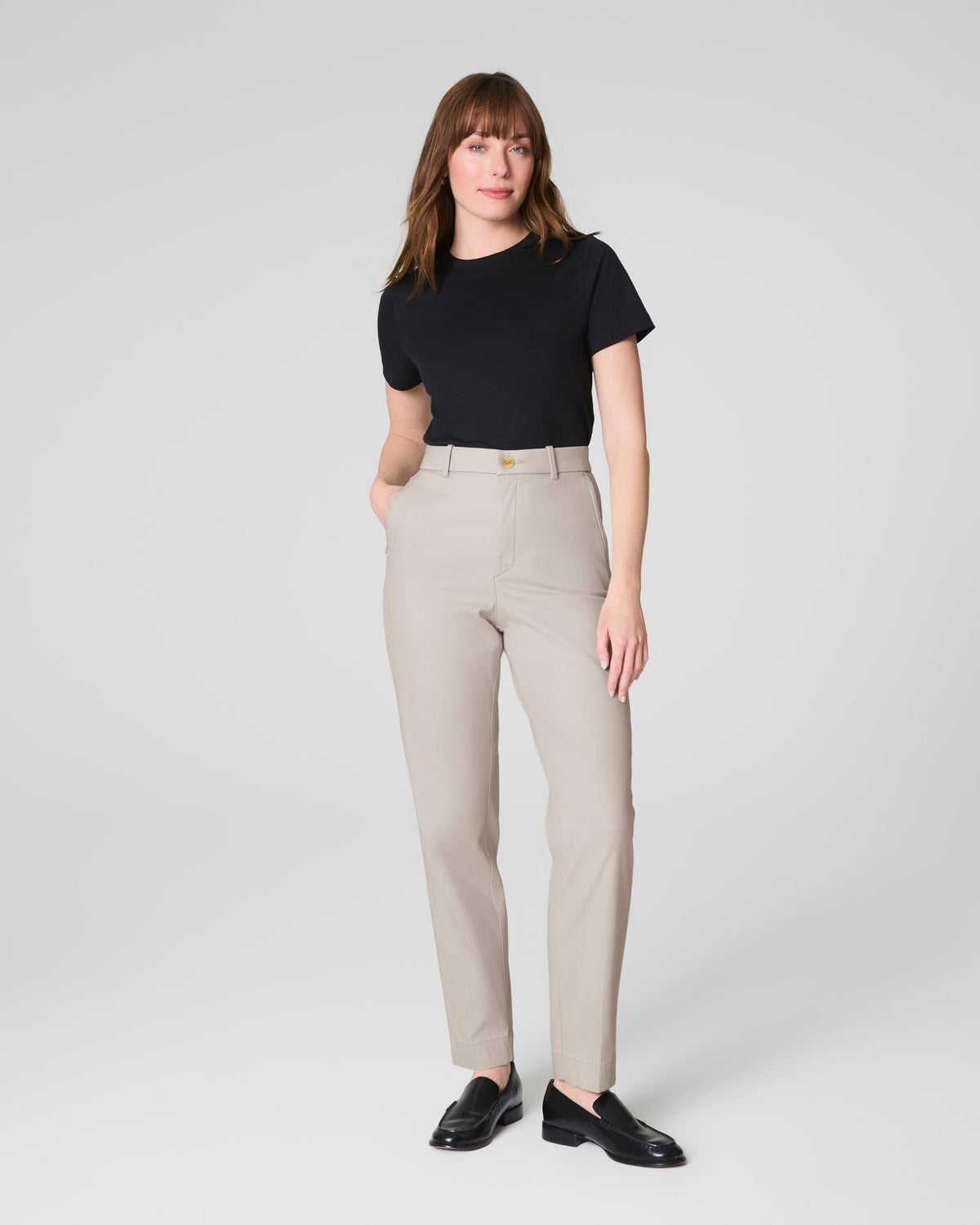 SPANXsupersmooth™ Stretch Twill Slim Straight Pant  Bone