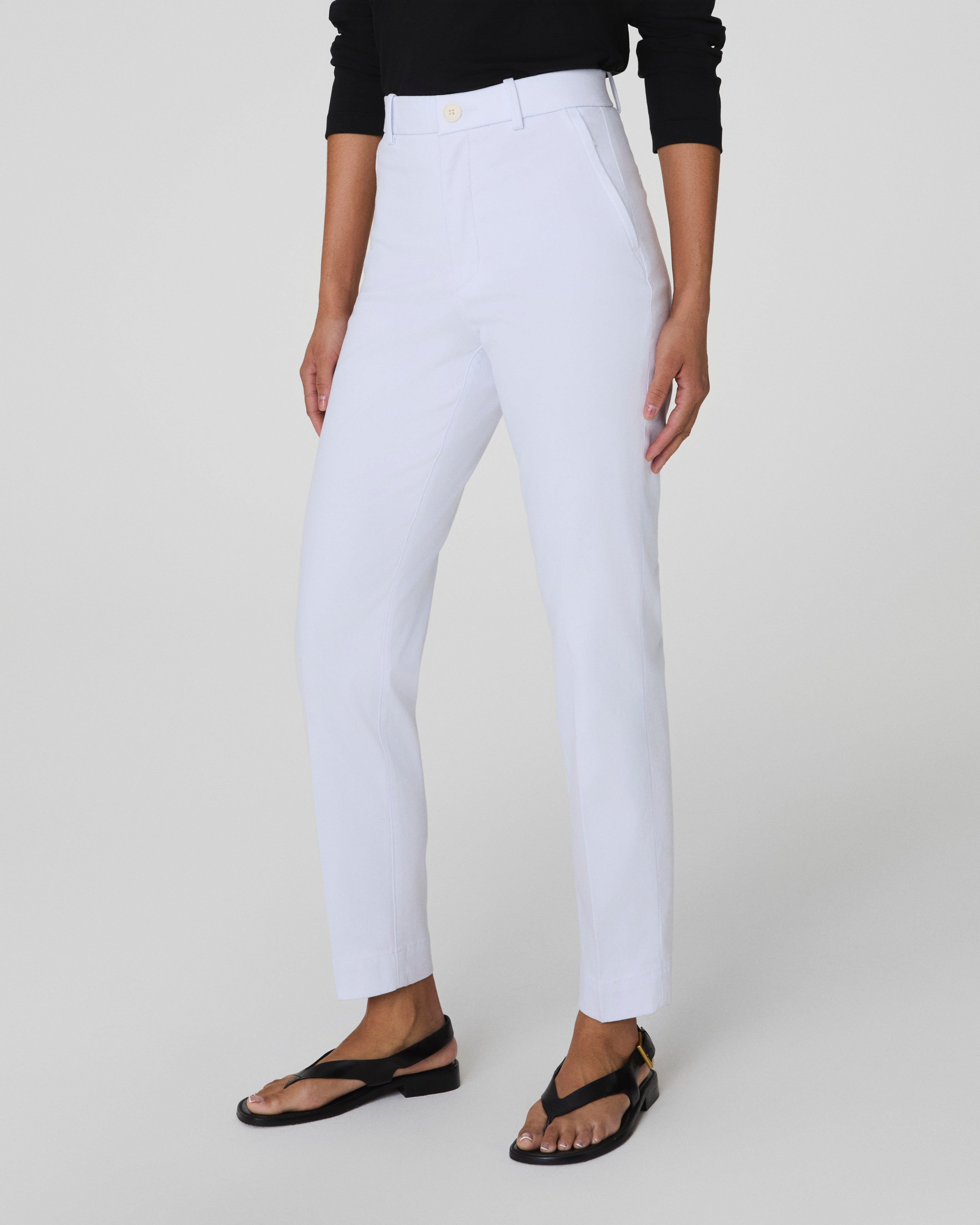 SPANXsupersmooth™ Stretch Twill Slim Straight Pant  Classic White