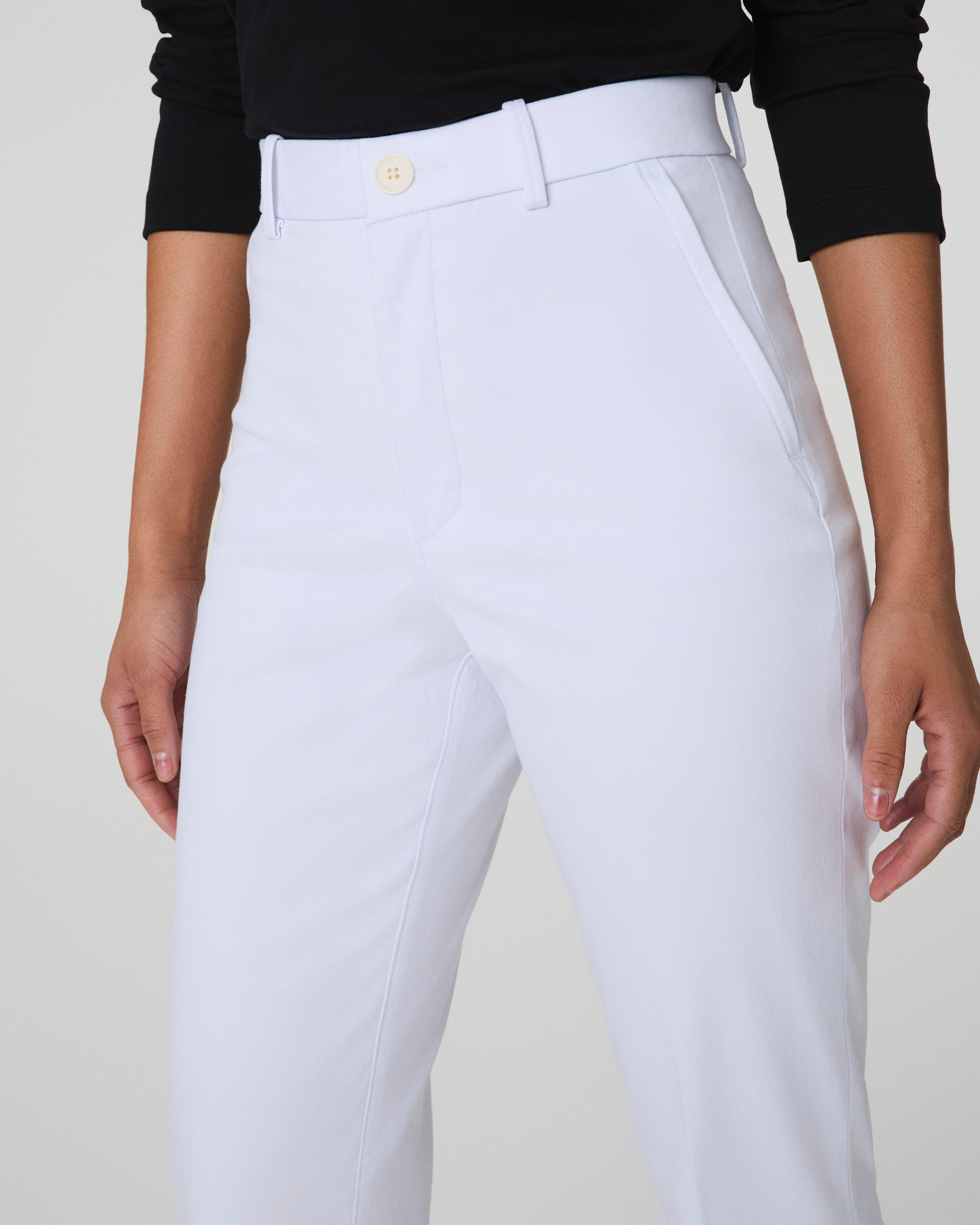 SPANXsupersmooth™ Stretch Twill Slim Straight Pant  Classic White