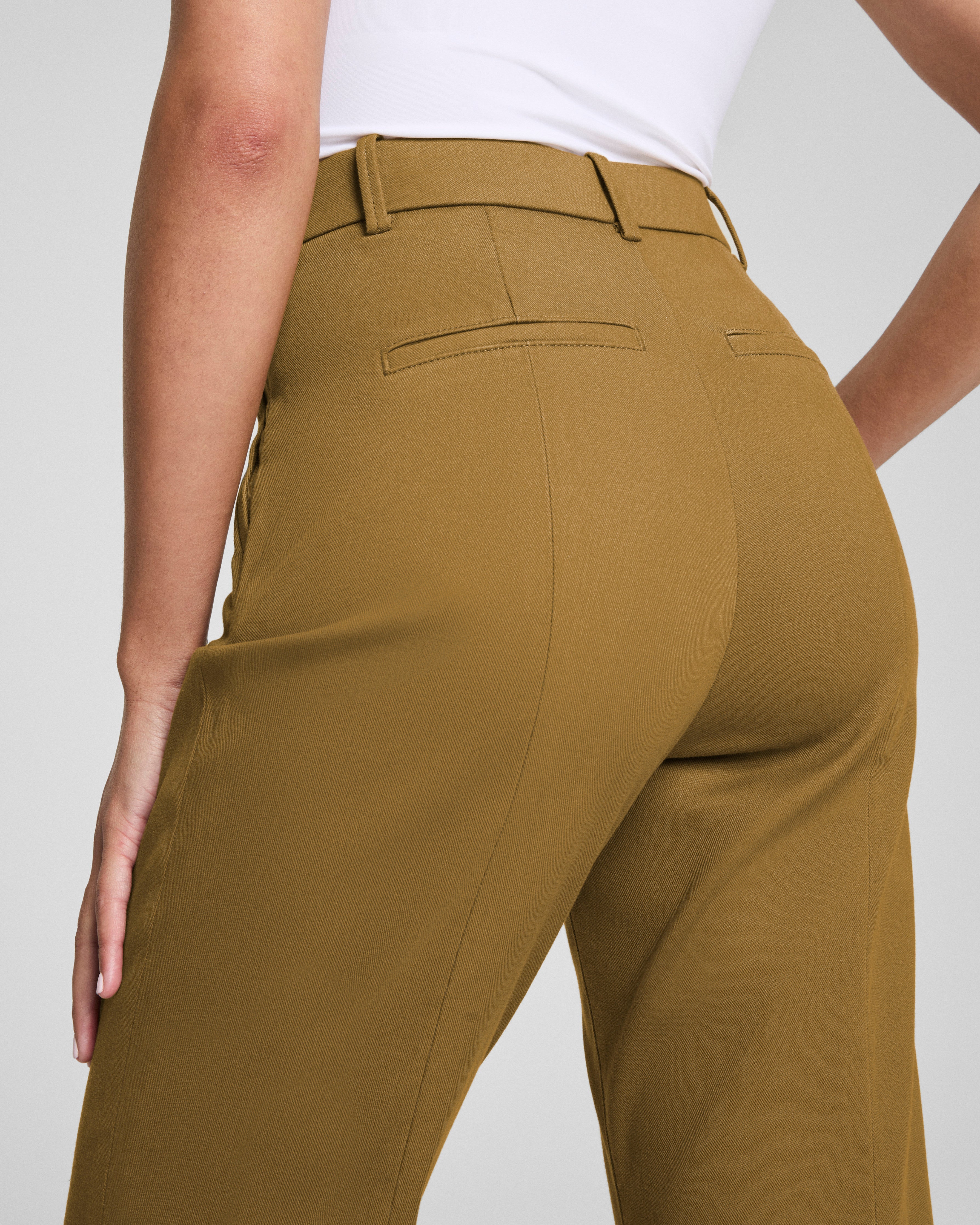 SPANXsupersmooth™ Stretch Twill Slim Straight Pant  Flax