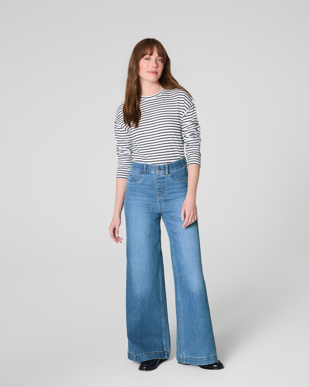 SPANXshape™ Original EveryWear Wide Leg Jeans  Stonewashed Blue