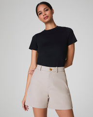 SPANXsupersmooth™ Stretch Twill Short, 5"  Bone