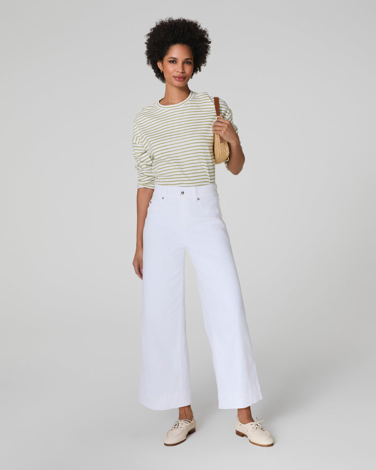 SPANXshape™ Original EveryWear Cropped Wide Leg Jeans  White
