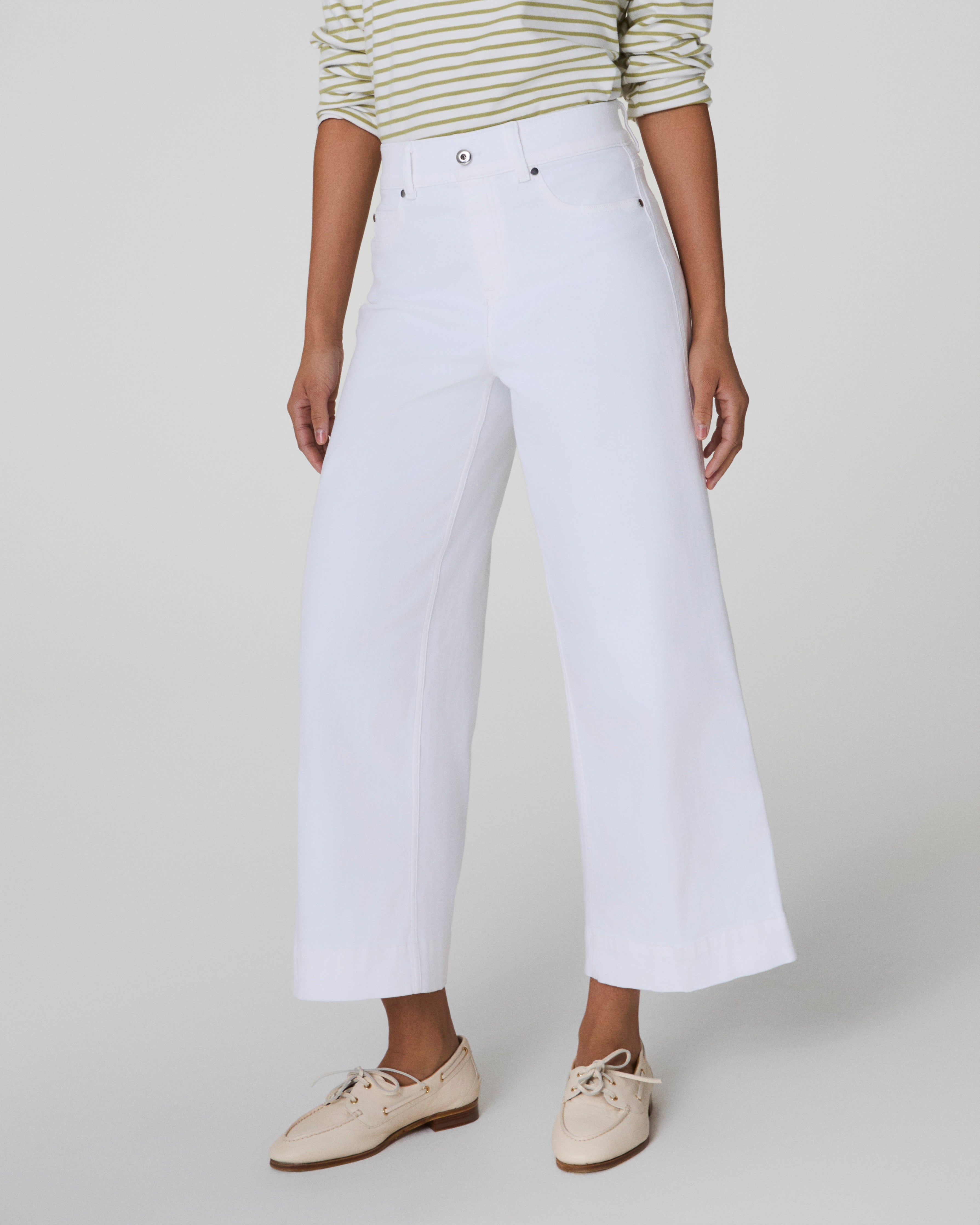 SPANXshape™ Original EveryWear Cropped Wide Leg Jeans  White