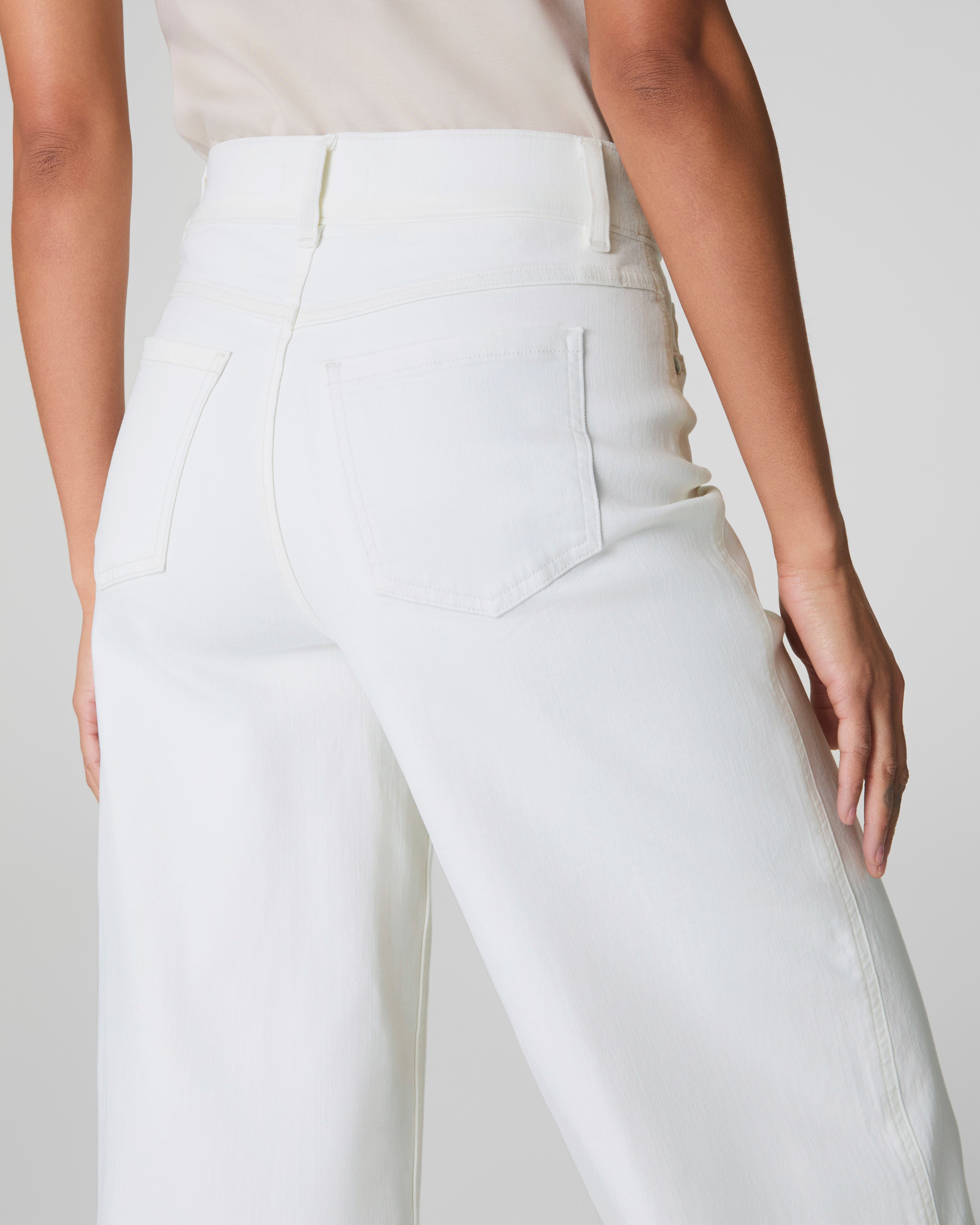 SPANXshape™ Original EveryWear Cropped Wide Leg Jeans  Chalk