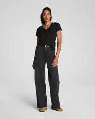 SPANX® Cotton V-Neck Tee  Classic Black