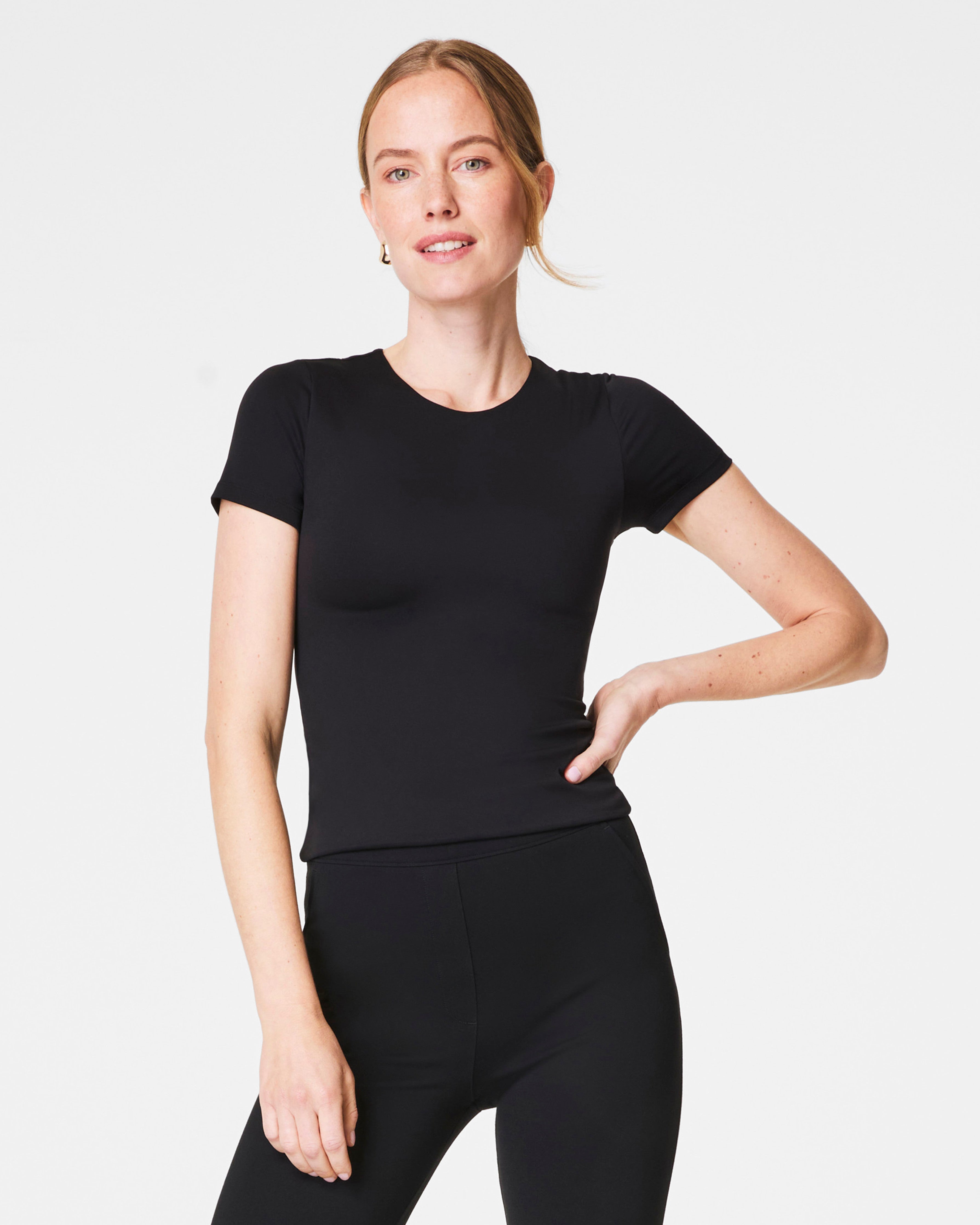 SPANXsmooth™ Jersey Crewneck Tee  Classic Black