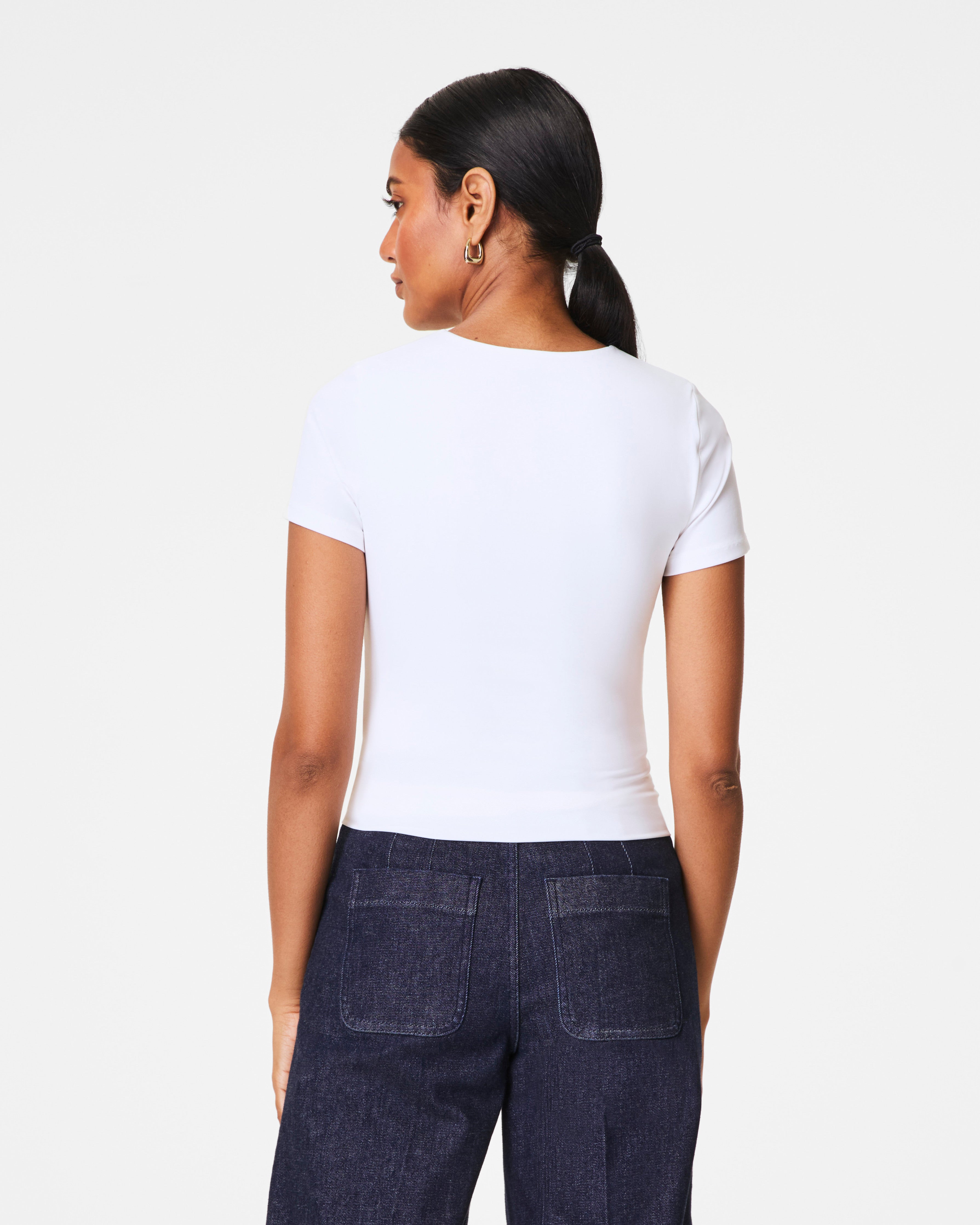 SPANXsmooth™ Jersey Crewneck Tee  Classic White