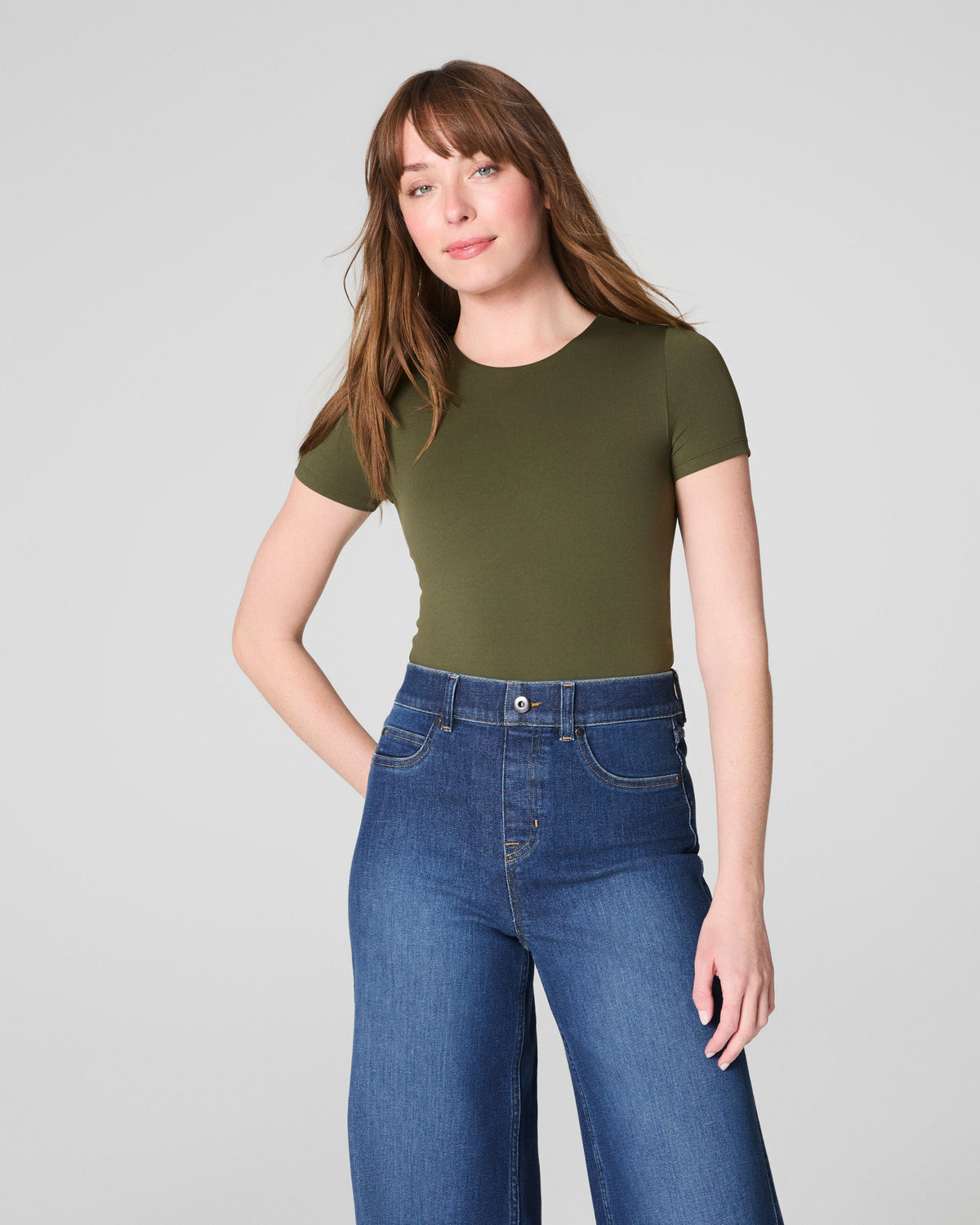 SPANXsmooth™ Jersey Crewneck Tee  Dark Pine