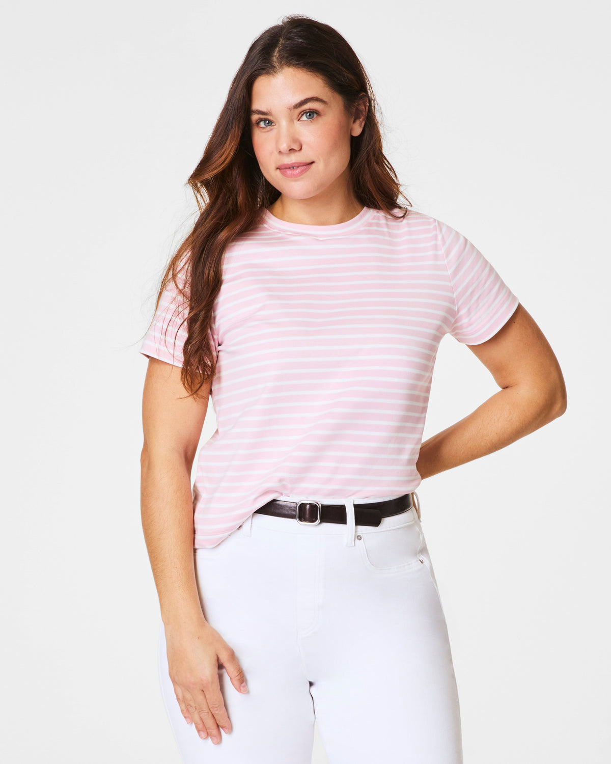 SPANX® Cotton Crewneck Tee  Fleur Stripe