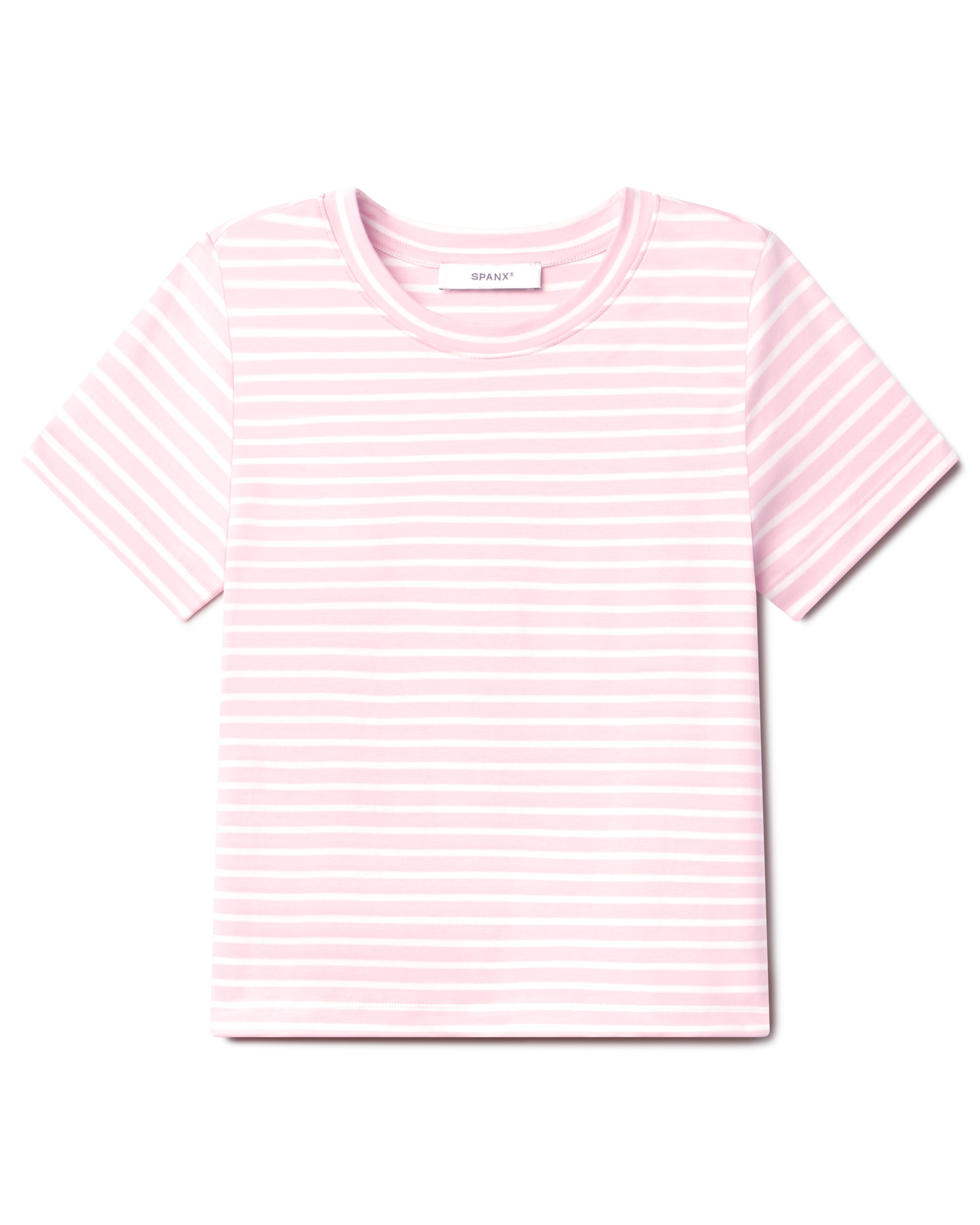 SPANX® Cotton Crewneck Tee  Fleur Stripe