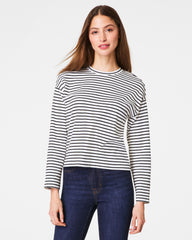SPANX® Cotton Long Sleeve Crewneck Top