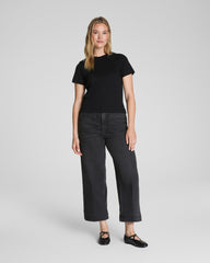 SPANX® Cotton Crewneck Tee  Classic Black