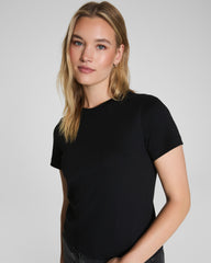 SPANX® Cotton Crewneck Tee  Classic Black