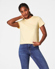 SPANX® Cotton Crewneck Tee  Daffodil