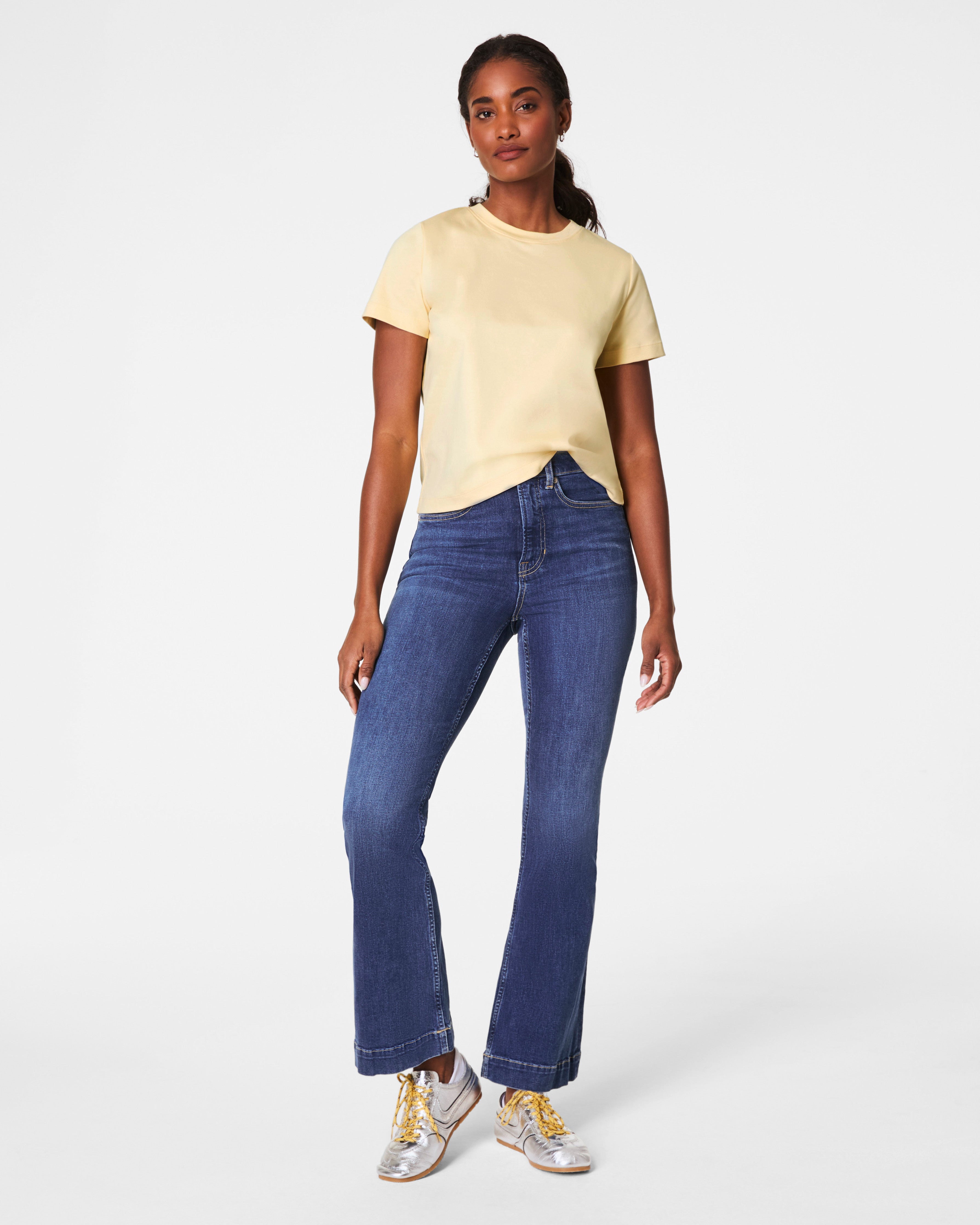 SPANX® Cotton Crewneck Tee  Daffodil