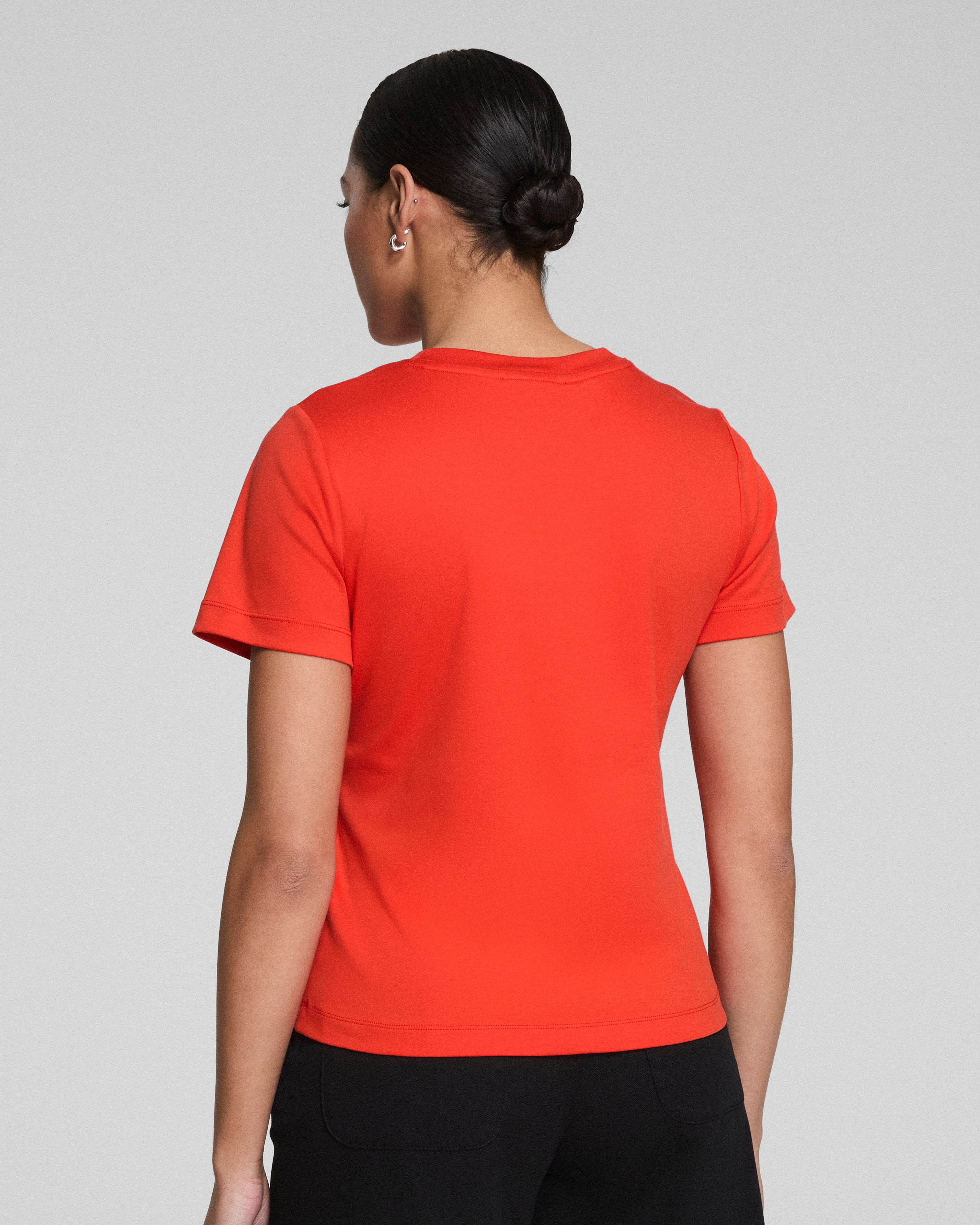SPANX® Cotton Crewneck Tee  Poppy