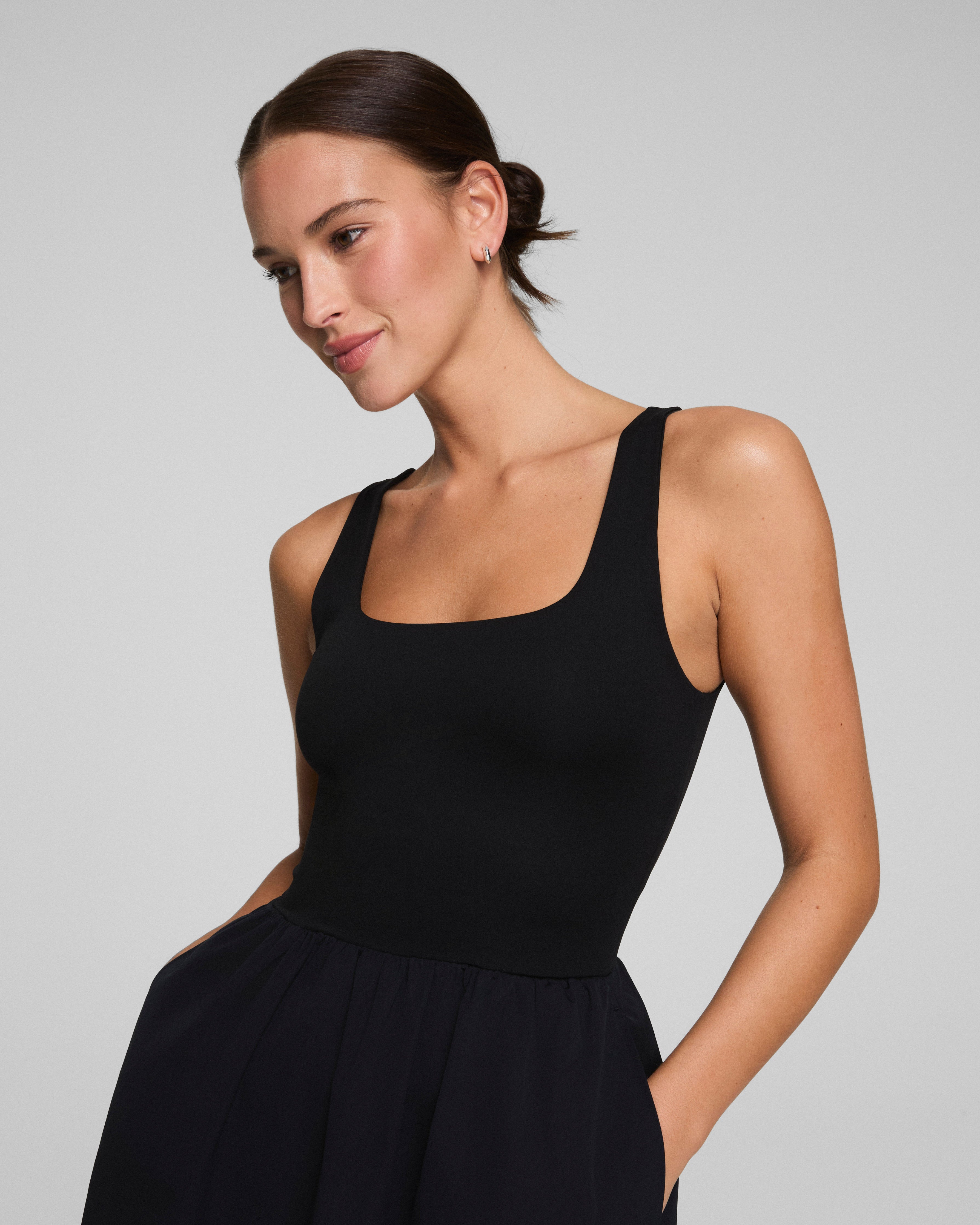 SPANXsmooth™ Jersey Scoop Neck Tank Midi Dress  Classic Black