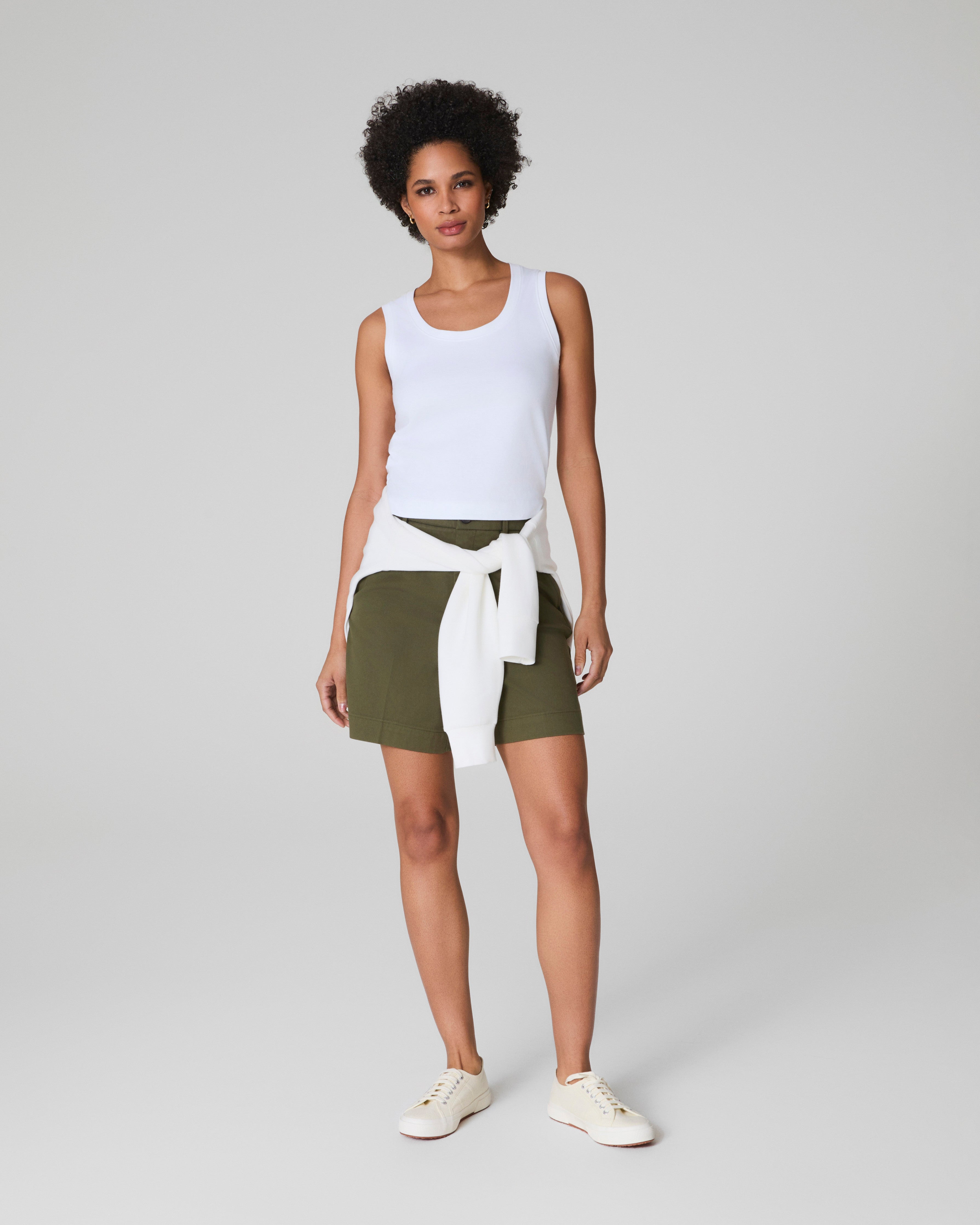 SPANX® Cotton Crewneck Tank  Classic White