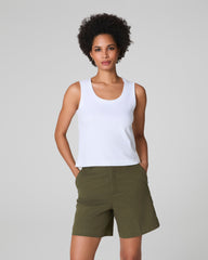 SPANX® Cotton Crewneck Tank  Classic White