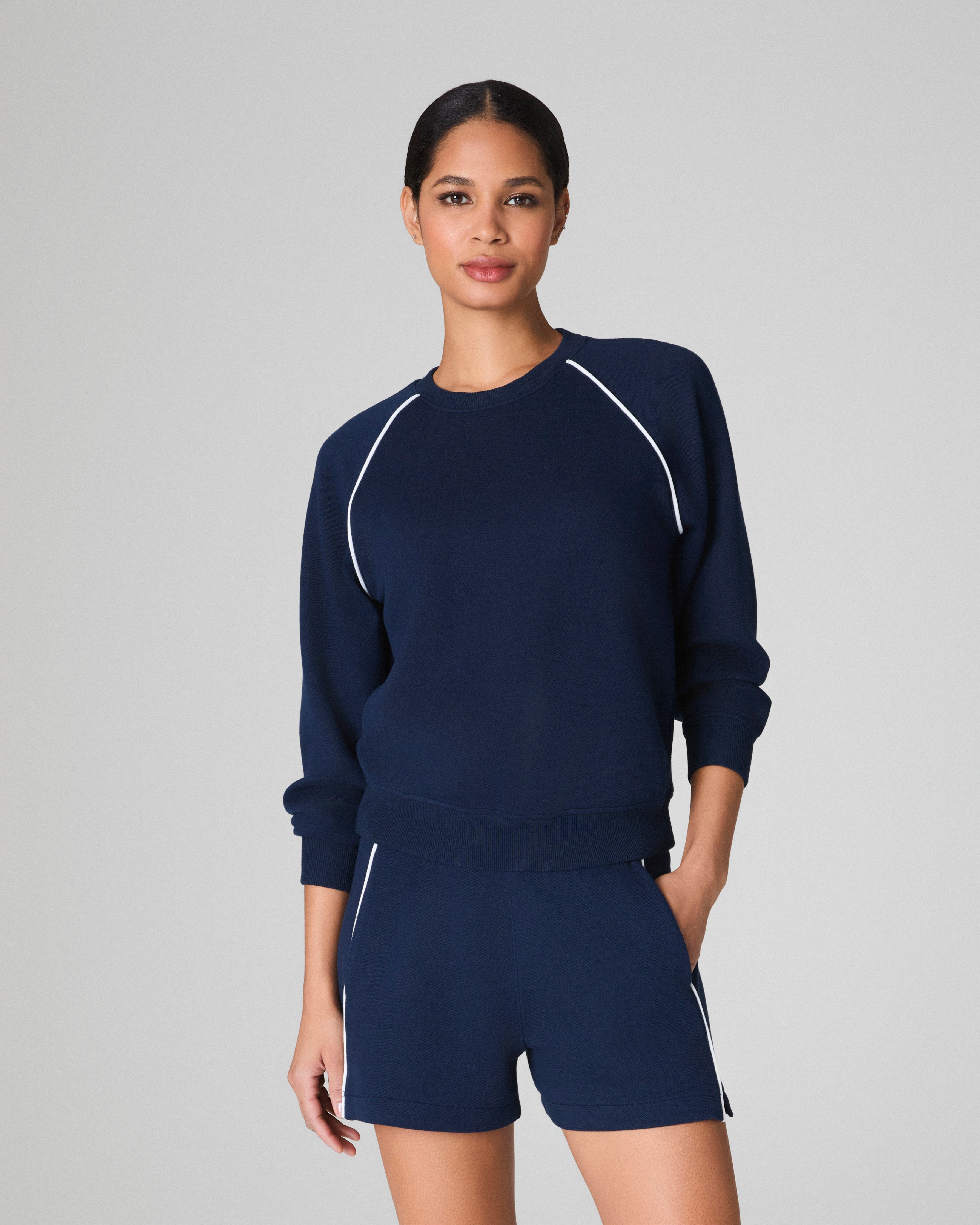 SPANX AirEssentials® Pique Long Sleeve Crewneck Top