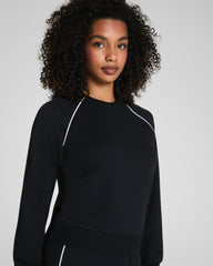 SPANX AirEssentials® Pique Long Sleeve Crewneck Top  Very Black