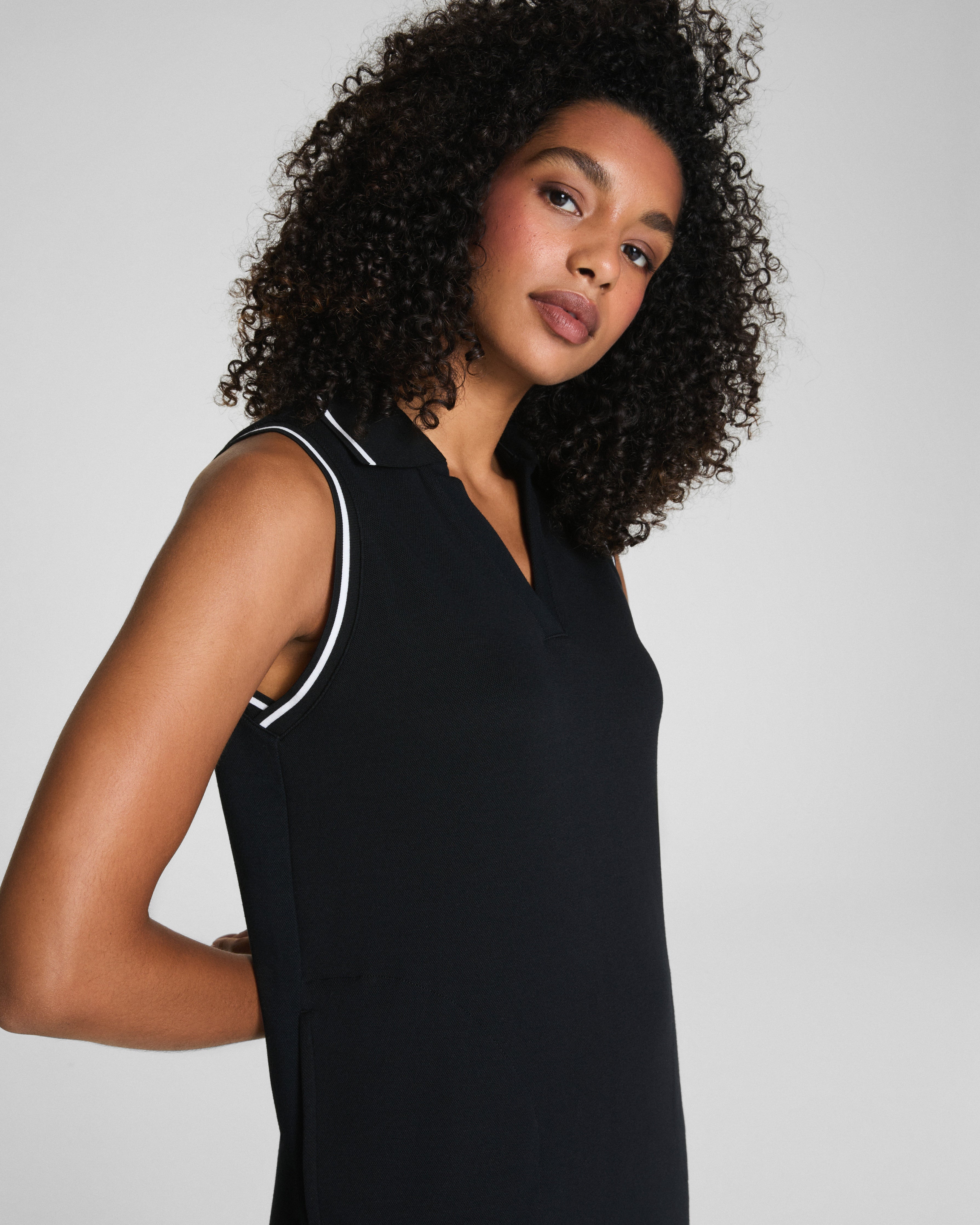 SPANX AirEssentials® Pique Polo Tank Dress  Very Black