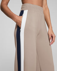 SPANX AirEssentials® Colorblock Wide Leg Track Pant  Ashwood/Powder/Timeless Navy