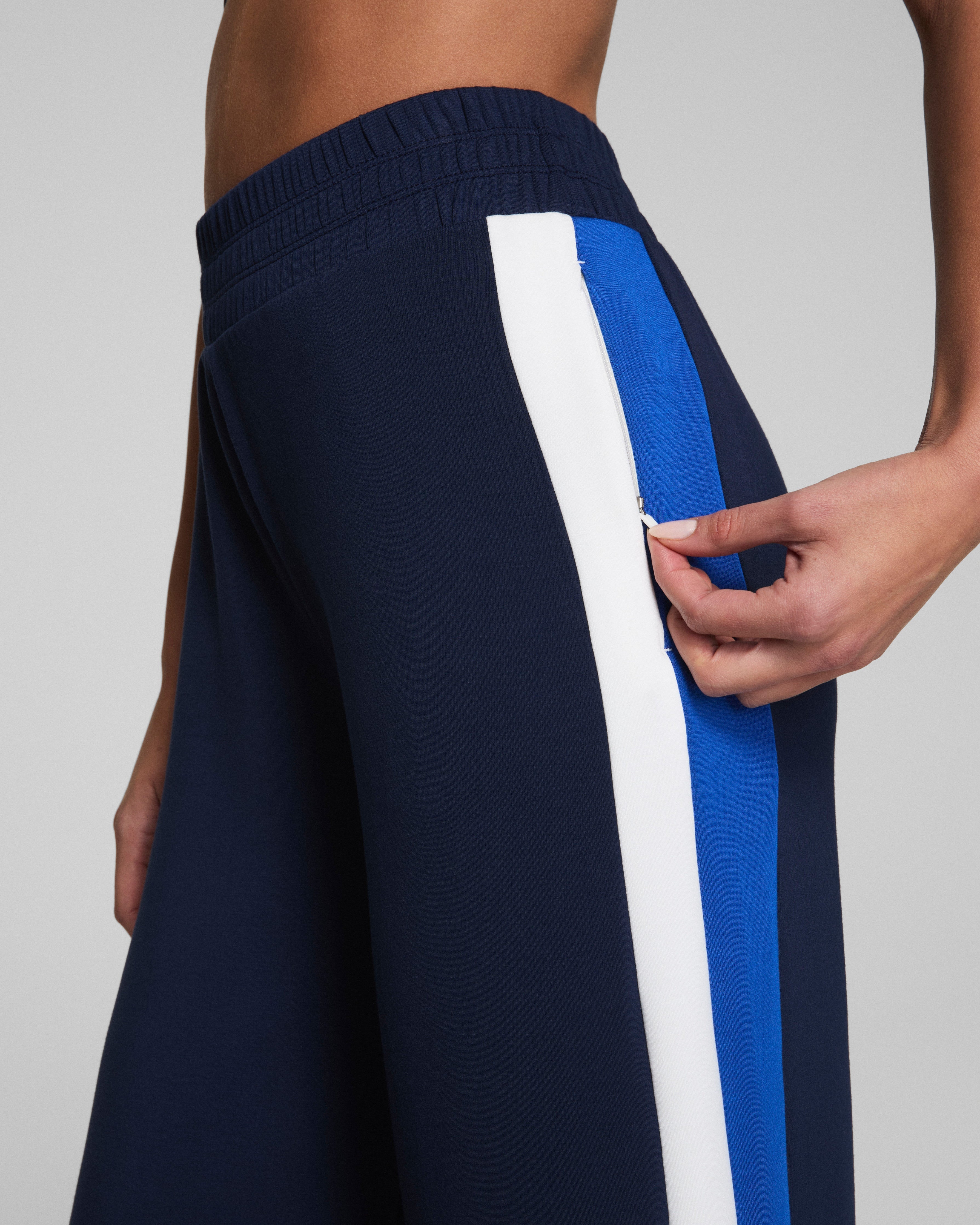 SPANX AirEssentials® Colorblock Wide Leg Track Pant  Timeless Navy/Powder/Cerulean