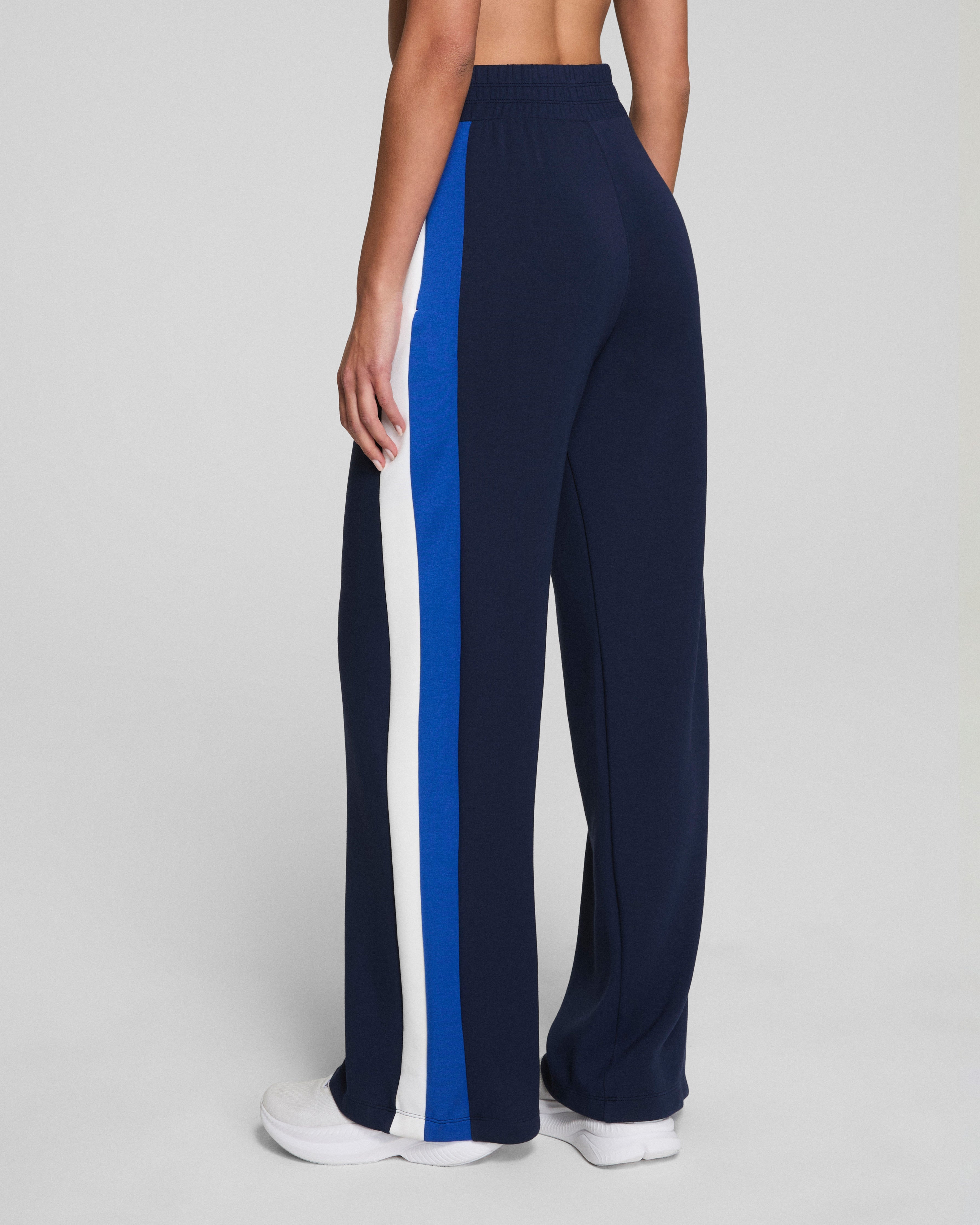 SPANX AirEssentials® Colorblock Wide Leg Track Pant  Timeless Navy/Powder/Cerulean